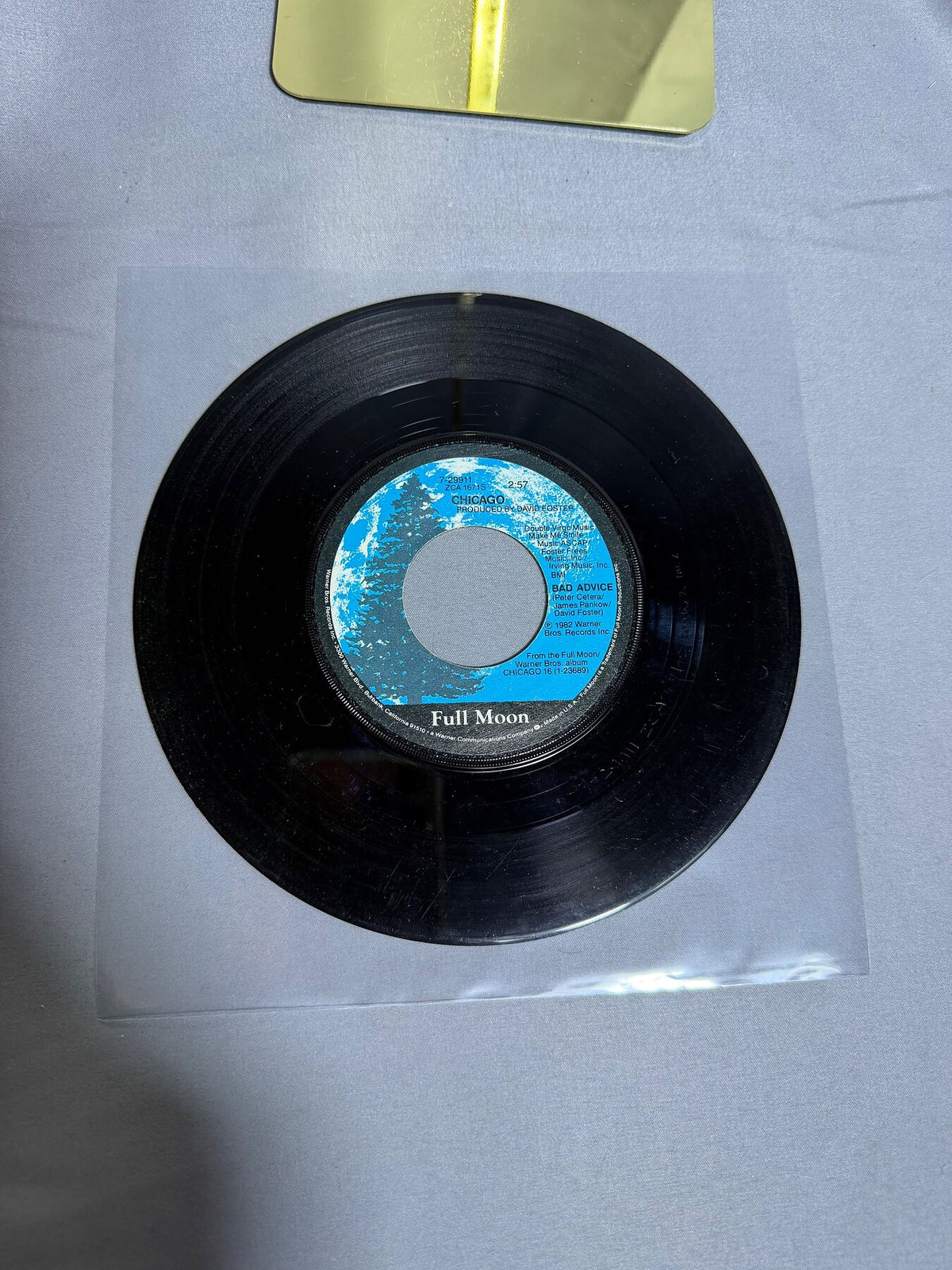 Vintage Chicago 7" Vinyl Single - Bad Advice / Love Me Tomorrow (1982) photo 1