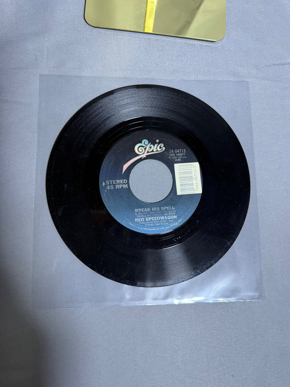 Vintage REO Speedwagon Can't Fight This Feeling 45 RPM Vinyl Single 1984 photo 1