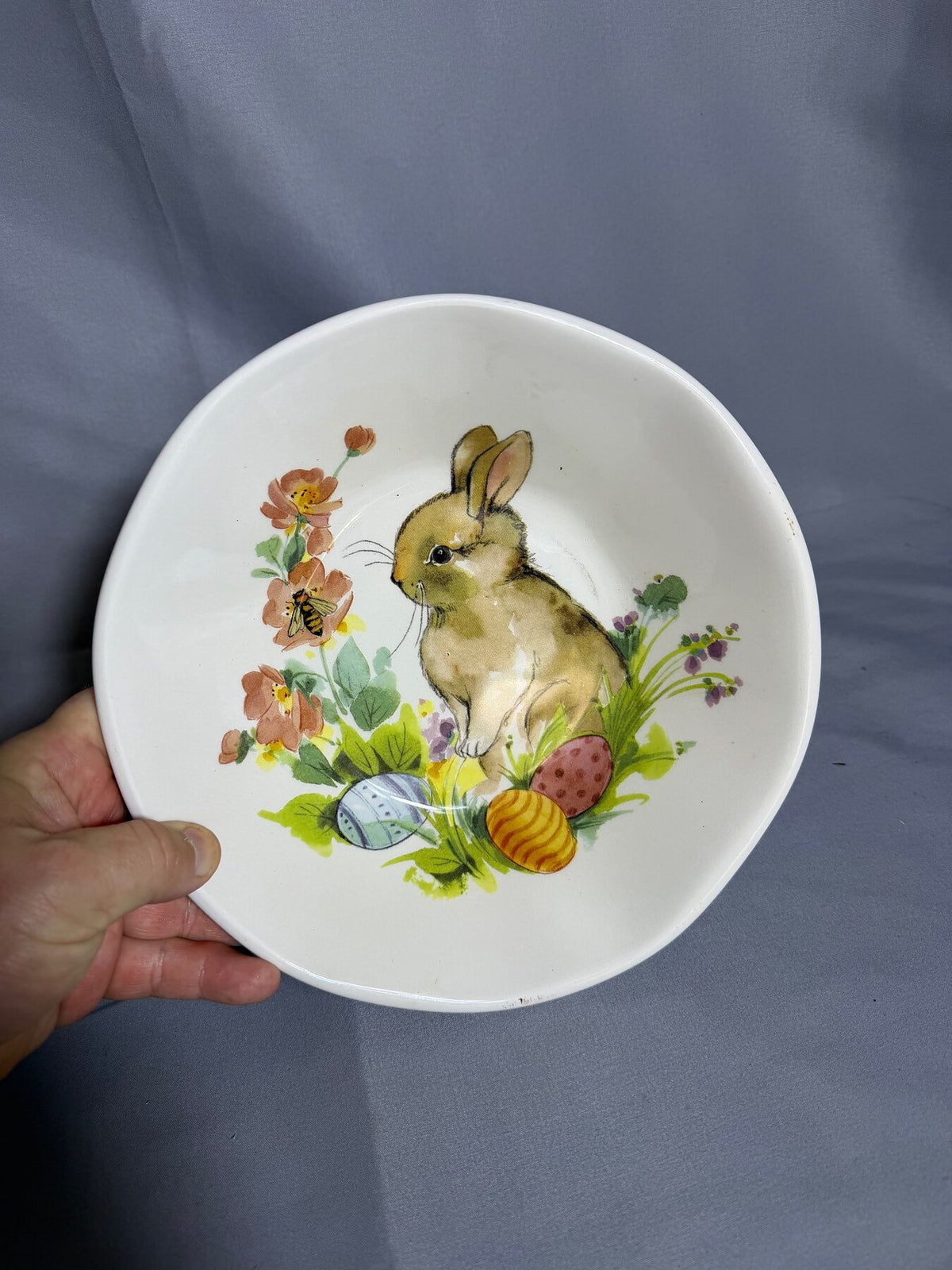 EFFETTI d'Arte Handmade Italy Easter Bunny Ceramic Bowl Dish photo 1