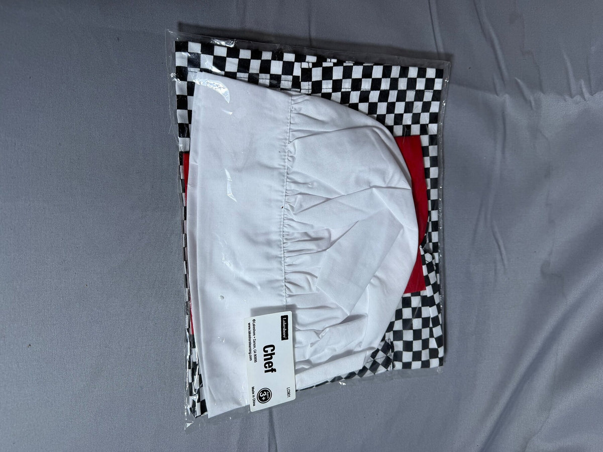 Lakeshore Chef Kids Dress Up Costume Set Hat Apron Ages 3+ New photo 1