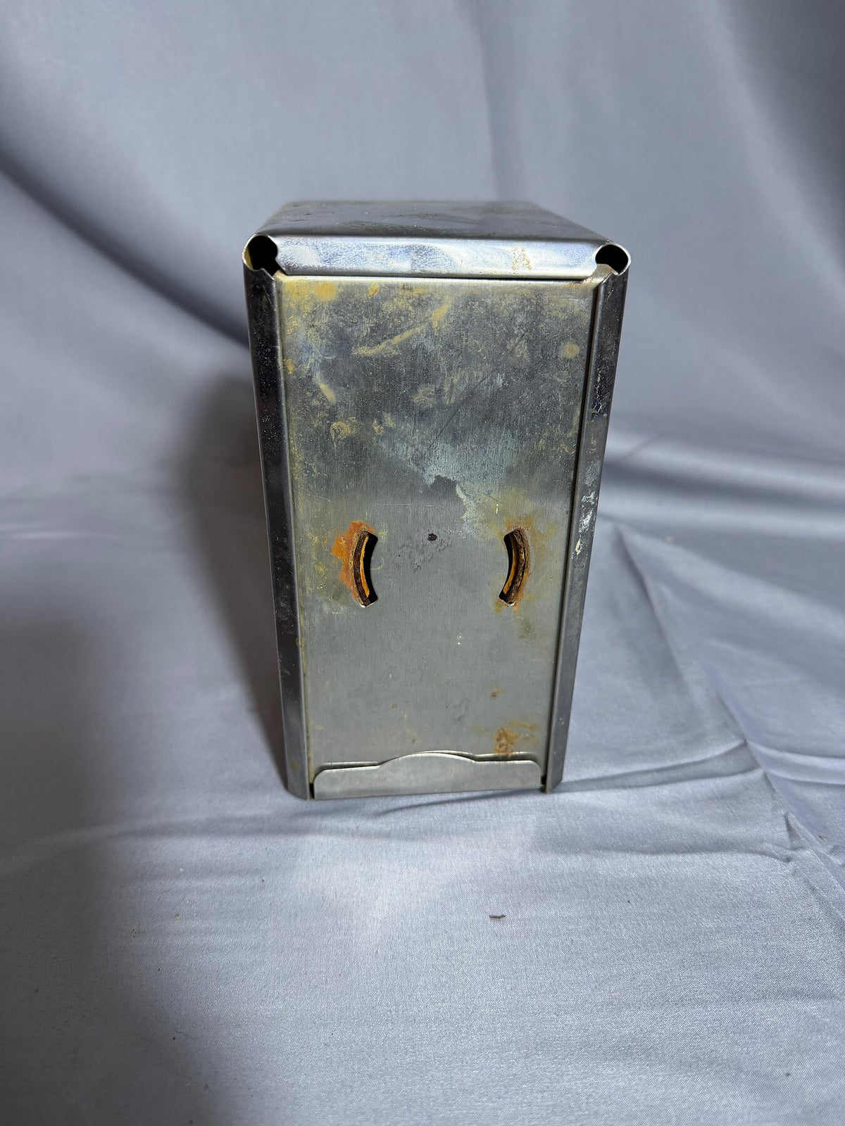 Vintage Silver-Tone Metal Napkin Dispenser Holder photo 1