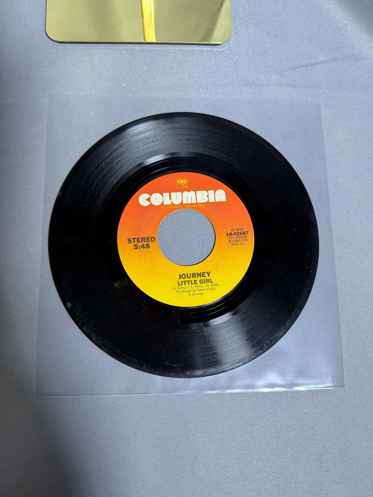 Vintage Journey Little Girl / Open Arms Columbia 45 RPM Single photo 1