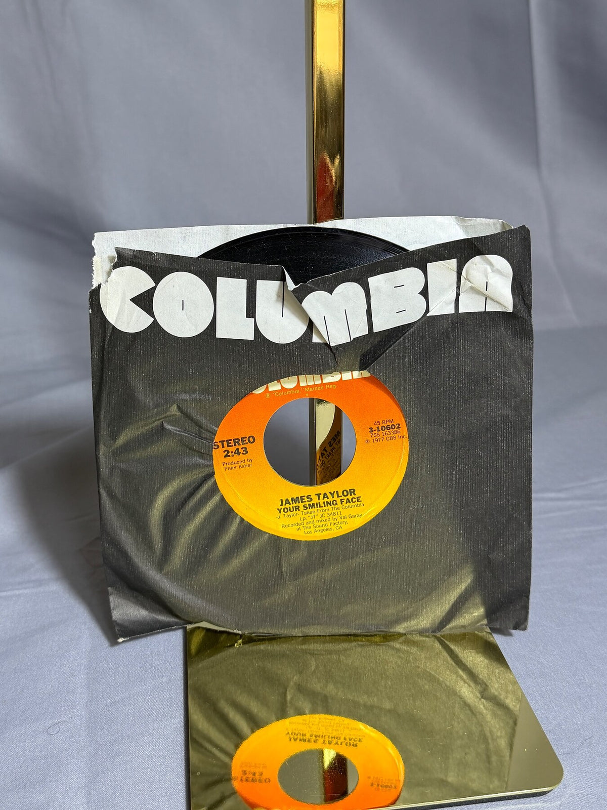 Vintage 1977 James Taylor 45 RPM Vinyl Single - Your Smiling Face / If I Keep photo 1