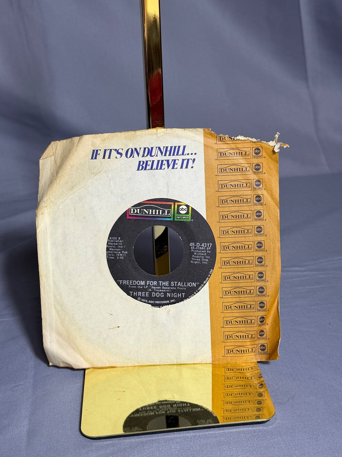 Vintage Three Dog Night 45 RPM Vinyl Single - Black and White / Freedom for photo 1