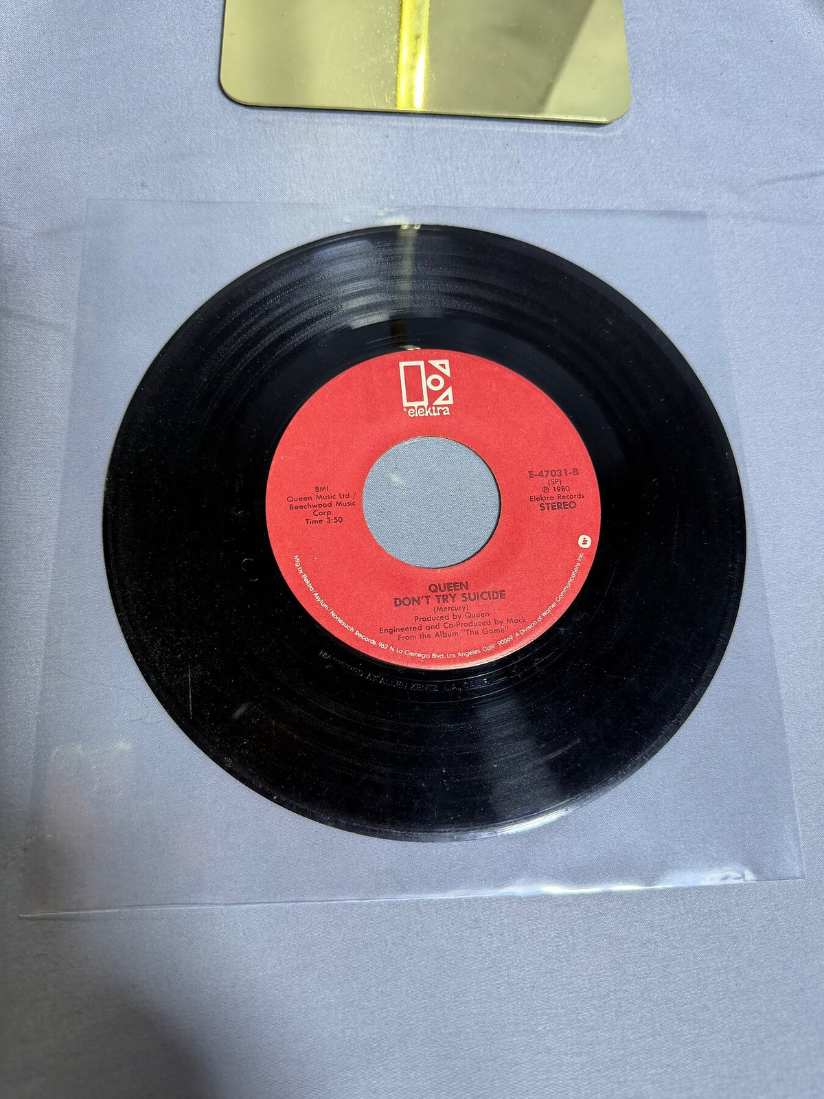 Vintage Queen Another One Bites The Dust 7" Vinyl 45 RPM Single 1980 photo 1