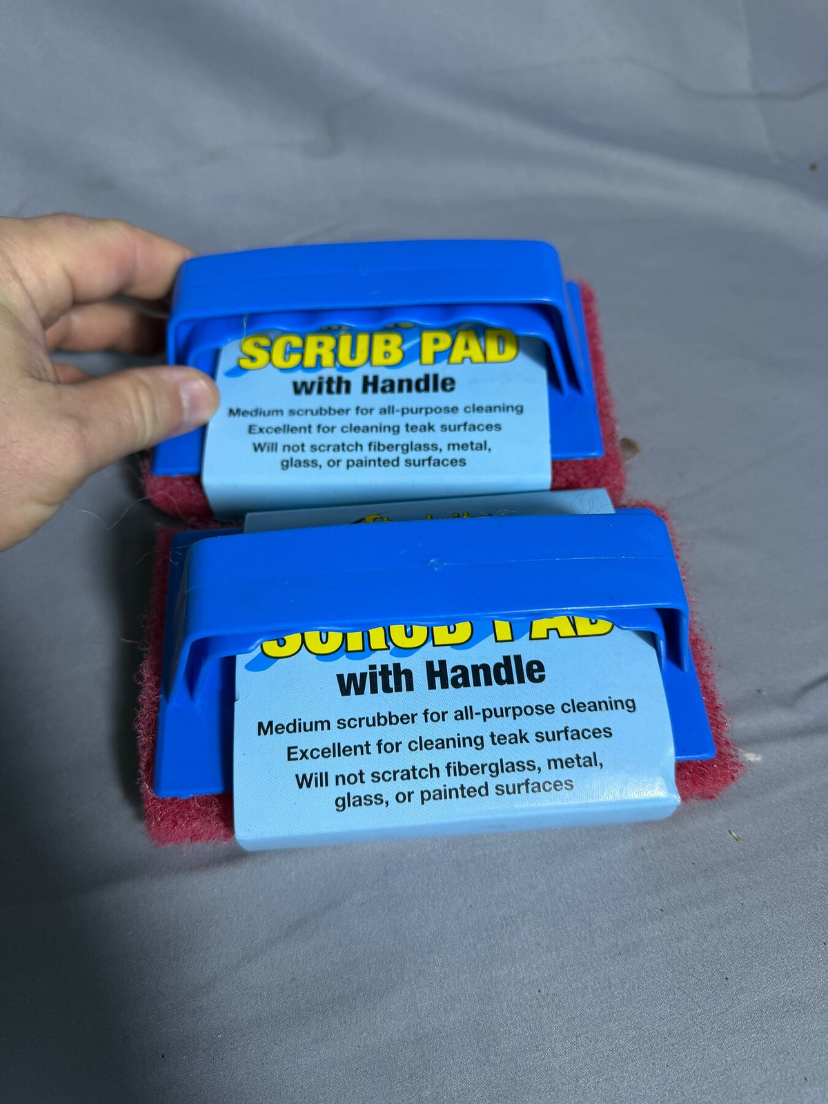 Starbrite Medium Scrub Pad with Handle Non-Scratch Cleaner 2-Pack photo 1