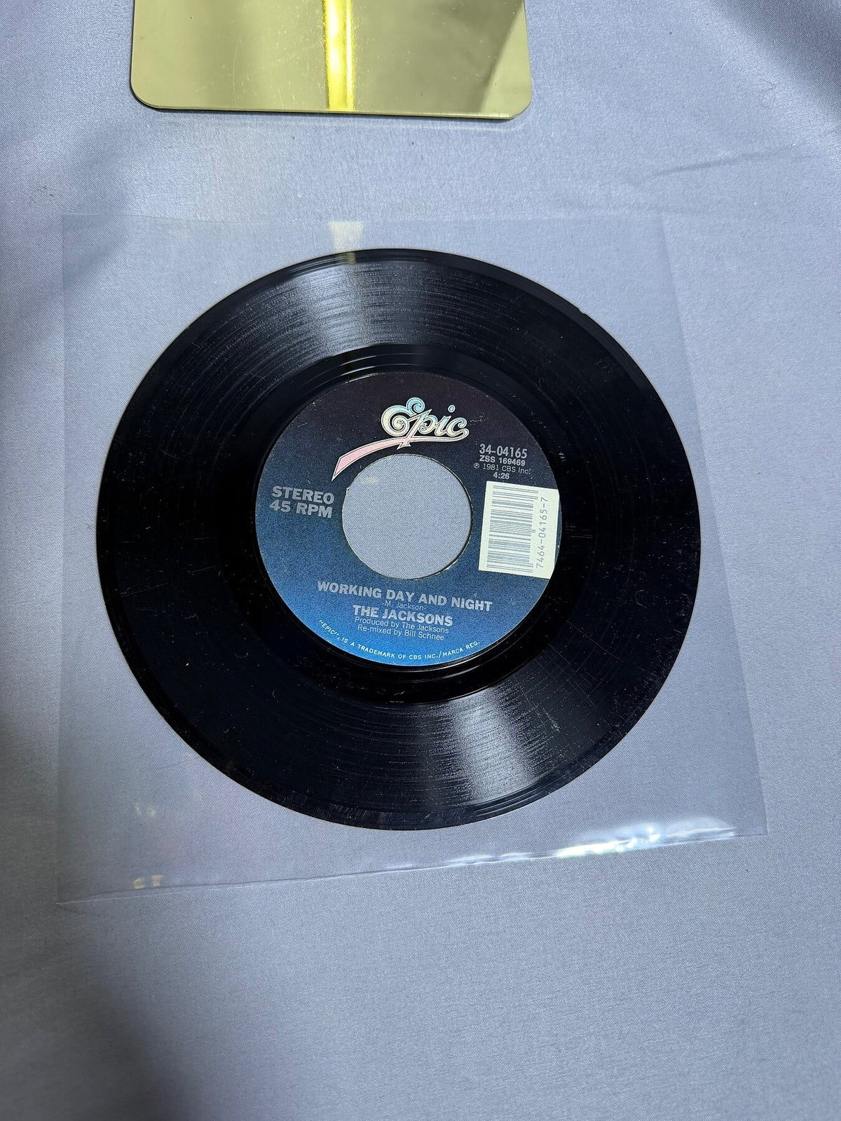 Vintage Michael Jackson P.Y.T. / The Jacksons Working Day & Night 45 RPM Vinyl photo 1