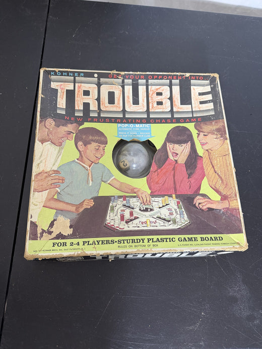 Vintage Kohner Trouble Pop-O-Matic Board Game 1965 - Wormhole Thrift