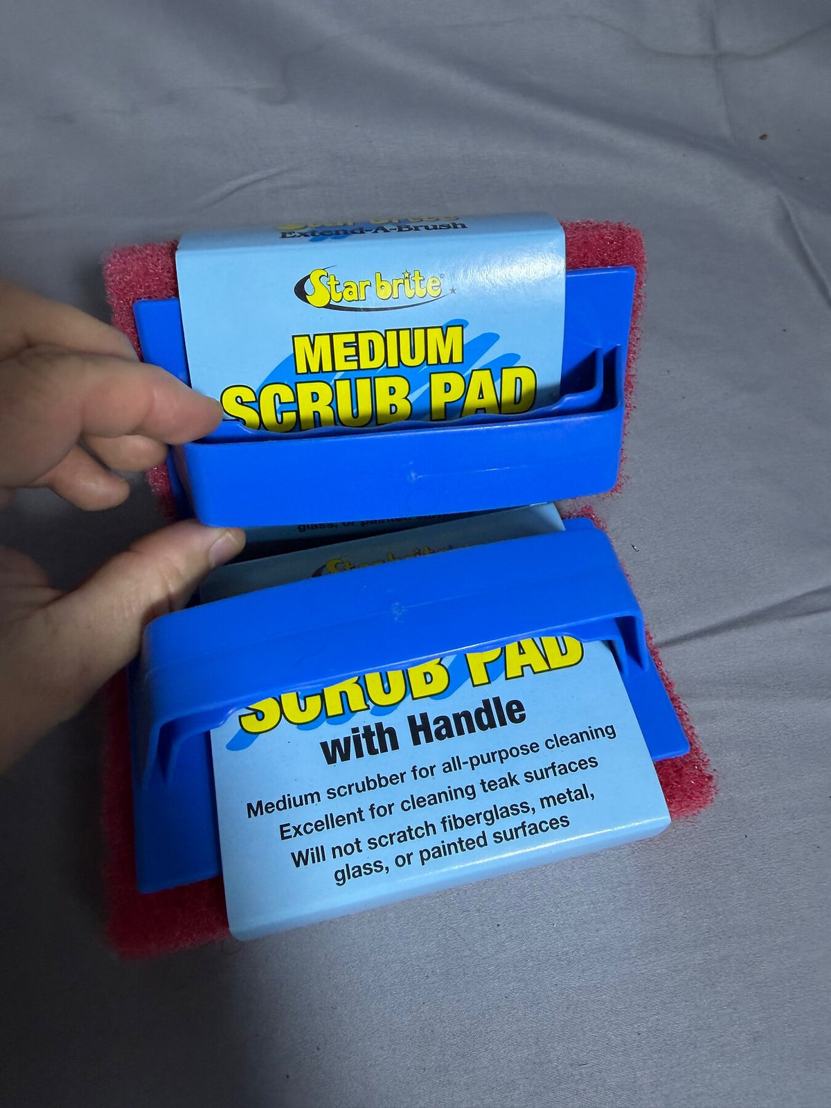 Star brite Medium Scrub Pad with Handle All-Purpose Cleaning Tool photo 1