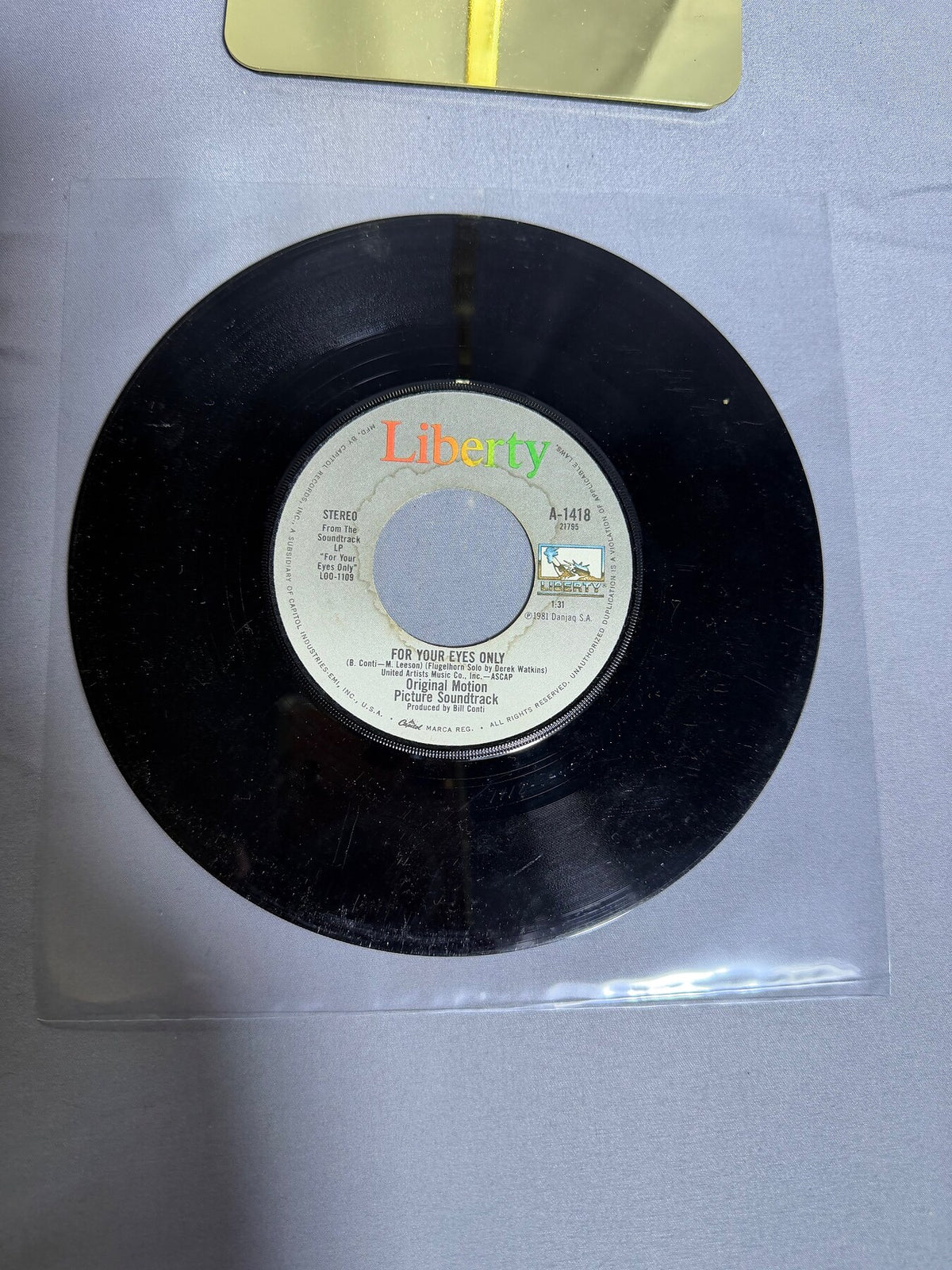 Vintage Sheena Easton For Your Eyes Only 7" Vinyl 45 RPM Single 1981 photo 1