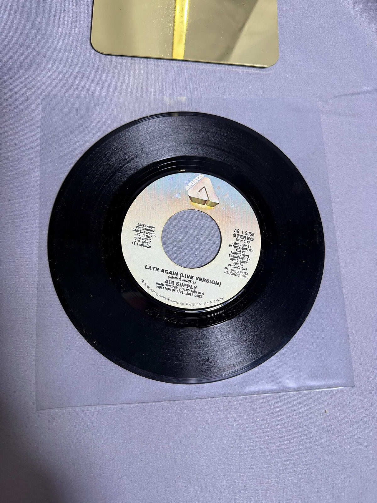 Vintage Air Supply Making Love Out of Nothing At All 45 RPM Vinyl Single 1983 photo 1