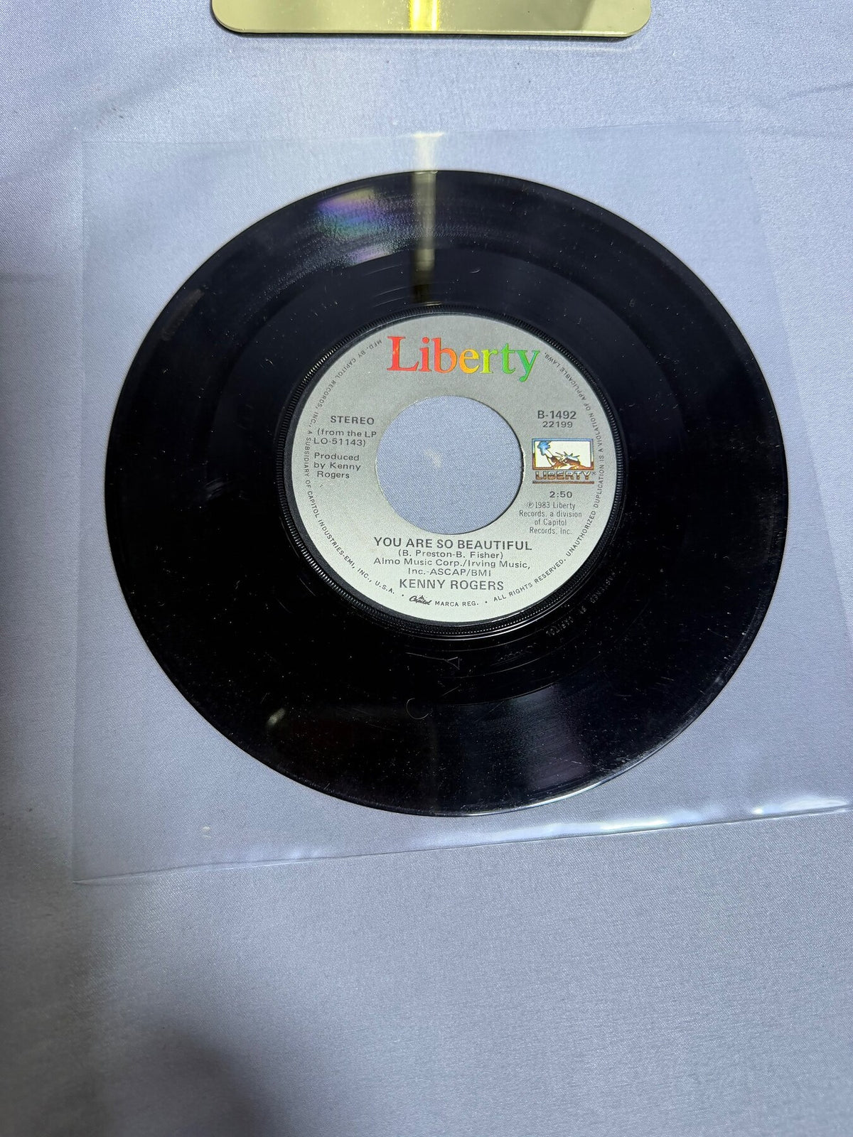 Vintage Kenny Rogers 45 RPM Vinyl Single We've Got Tonight You Are So photo 1
