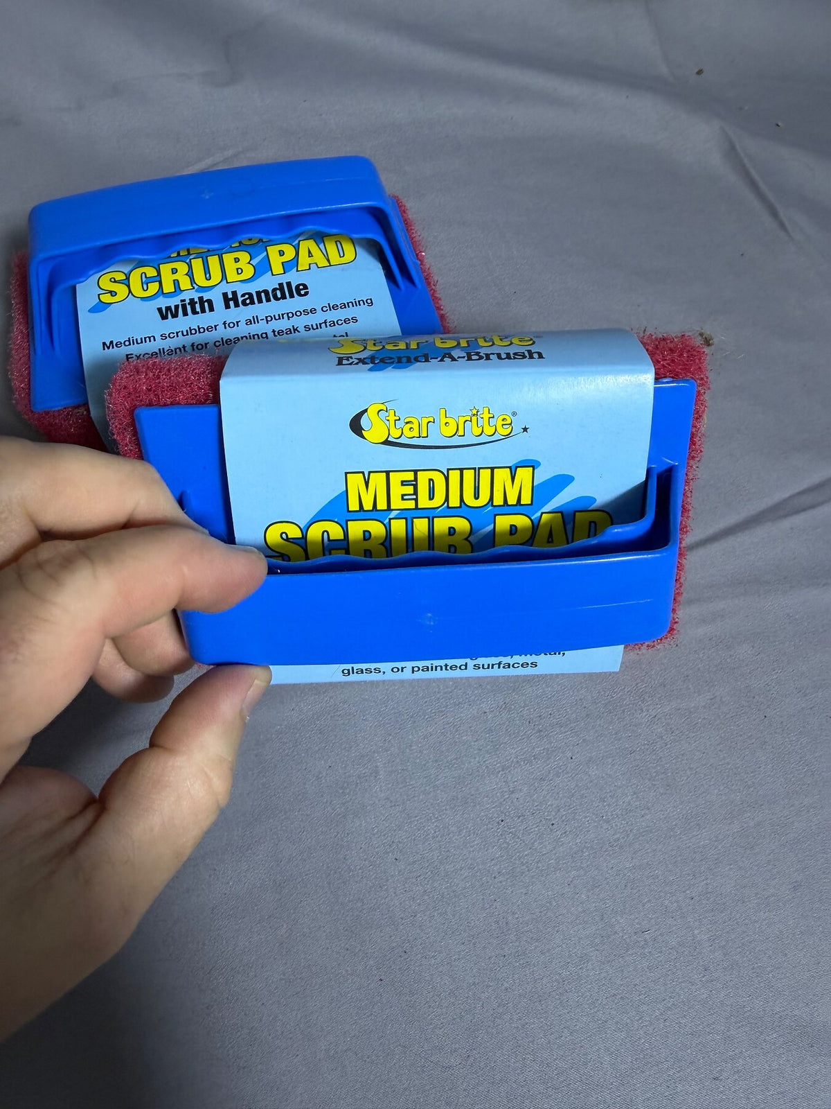 Star brite Medium Scrub Pad with Handle Extend-A-Brush photo 1