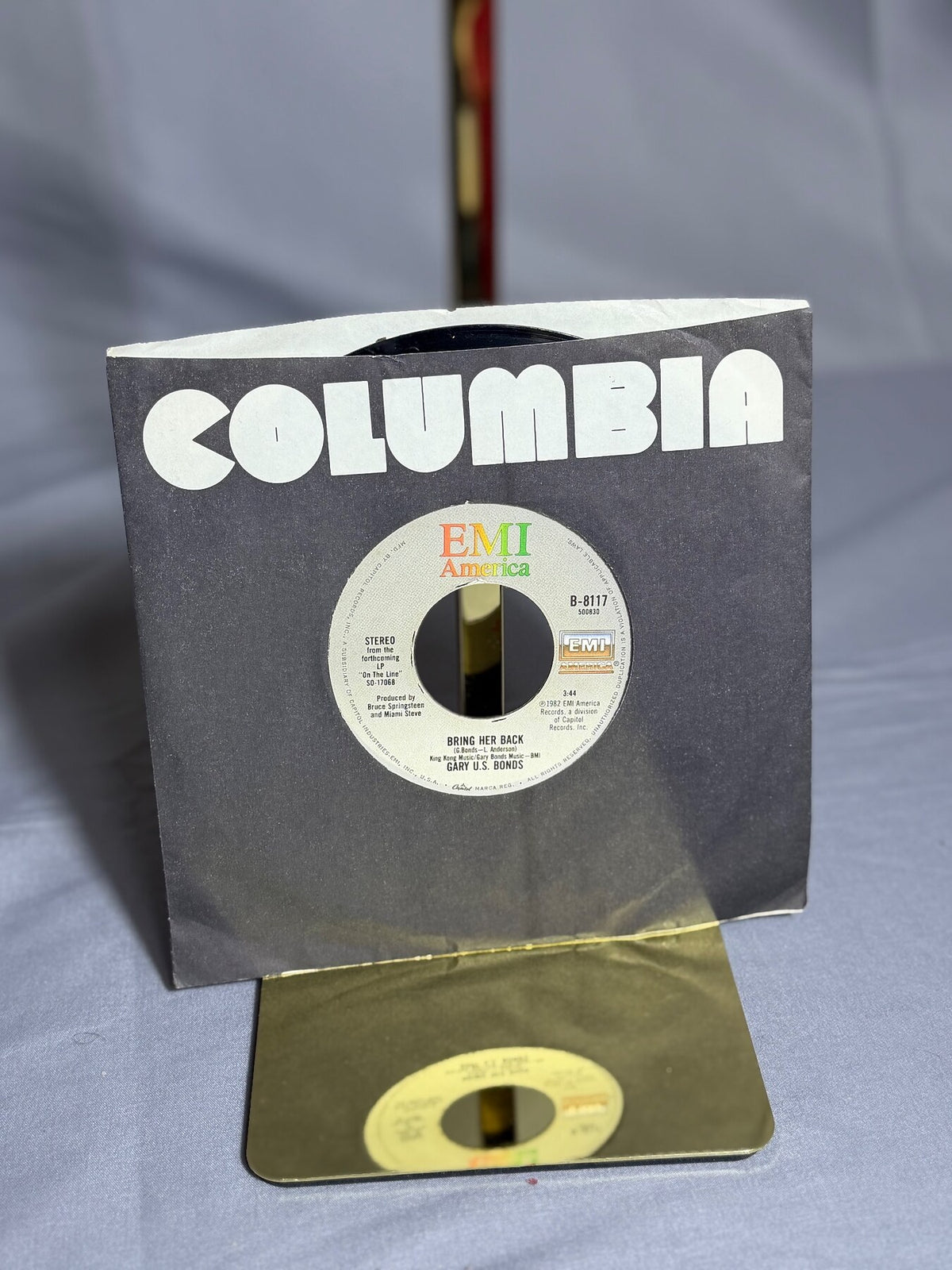 Vintage 1982 Gary U.S. Bonds 45 RPM Vinyl Single "Bring Her Back" EMI America photo 1