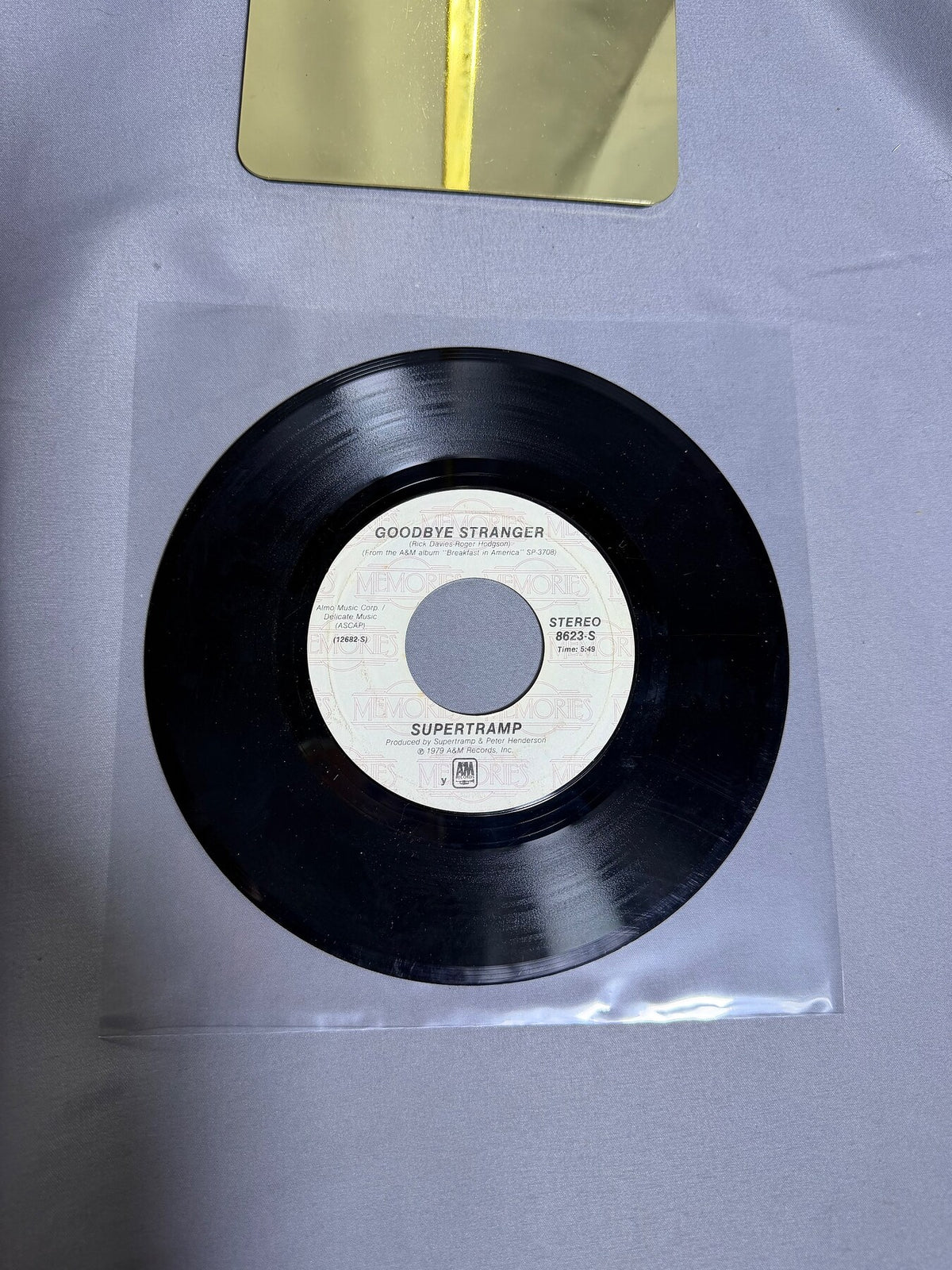 Vintage Supertramp 45 RPM Vinyl Single Goodbye Stranger Logical Song 1979 photo 1