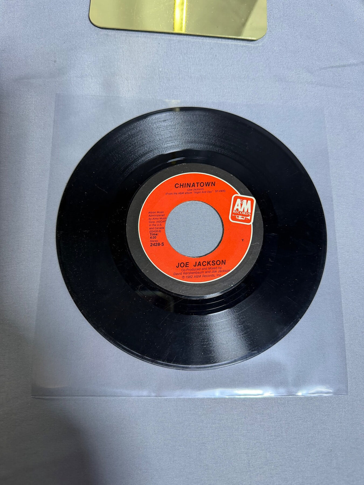 Vintage Joe Jackson Steppin' Out / Chinatown 45 RPM Vinyl Single 1982 A&M photo 1