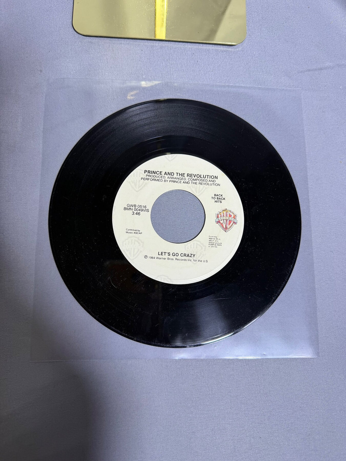 Vintage Prince & The Revolution Let's Go Crazy / When Doves Cry 45 RPM Vinyl photo 1