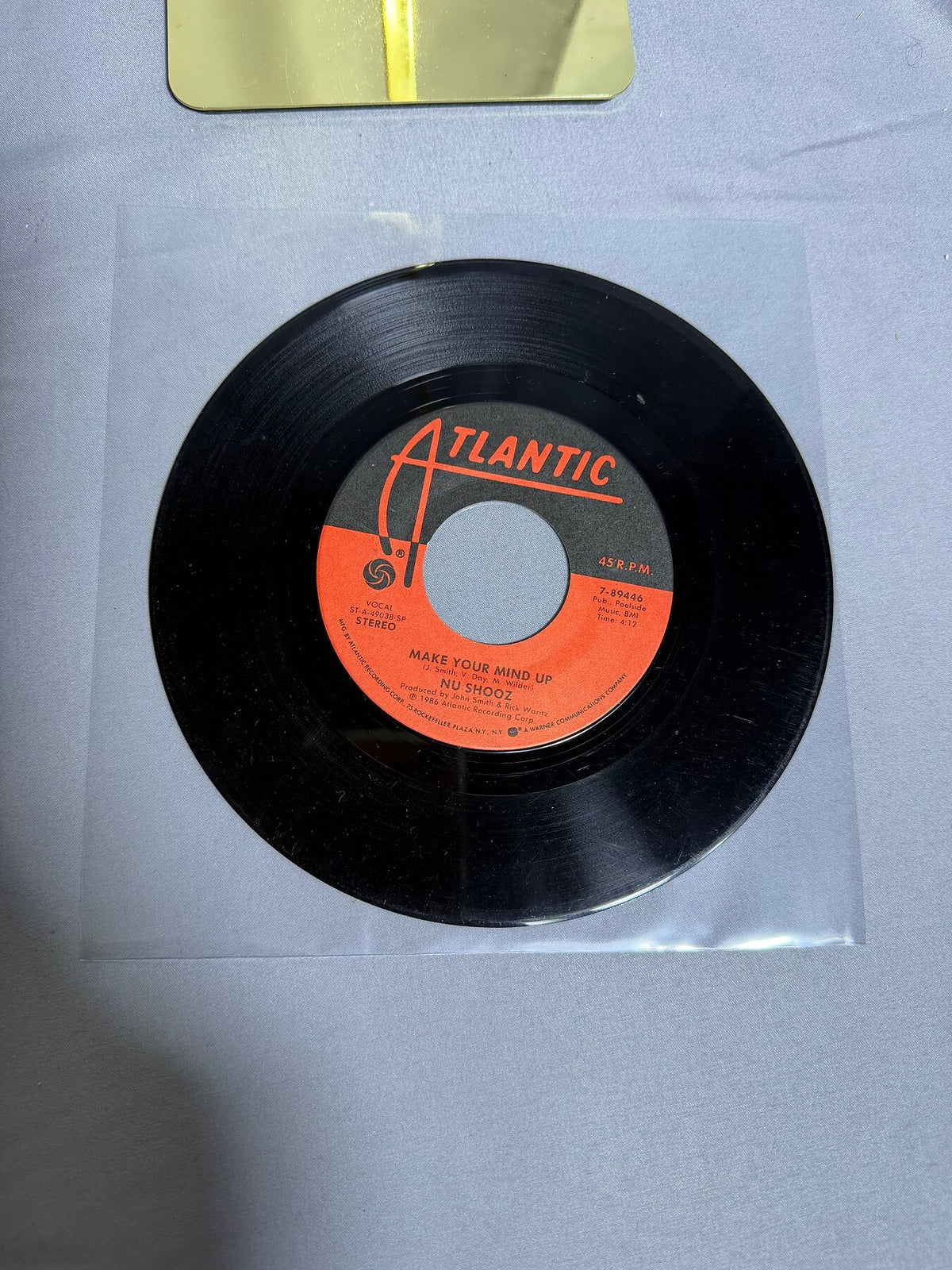 Vintage Nu Shooz Make Your Mind Up / I Can't Wait Atlantic 45 RPM Vinyl photo 1