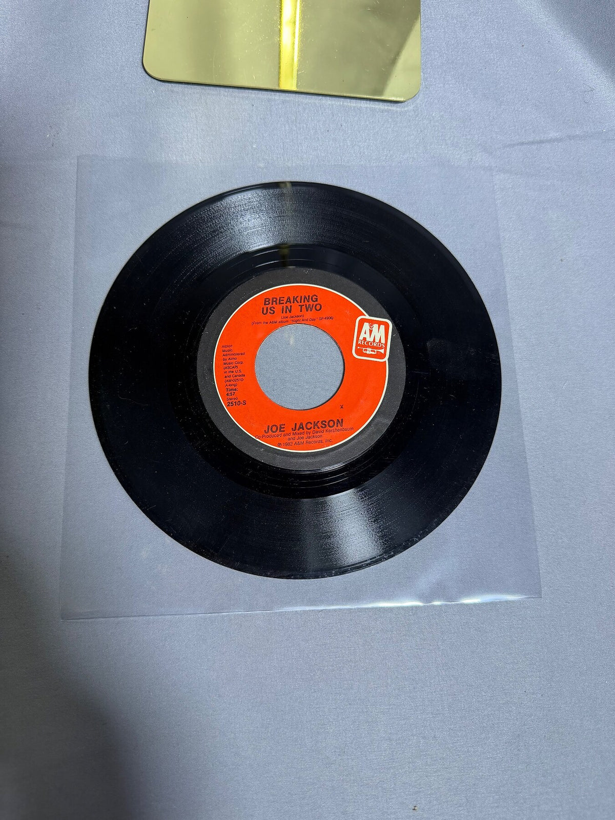 Vintage Joe Jackson 7" Vinyl Single - Target / Breaking Us In Two (1982) photo 2