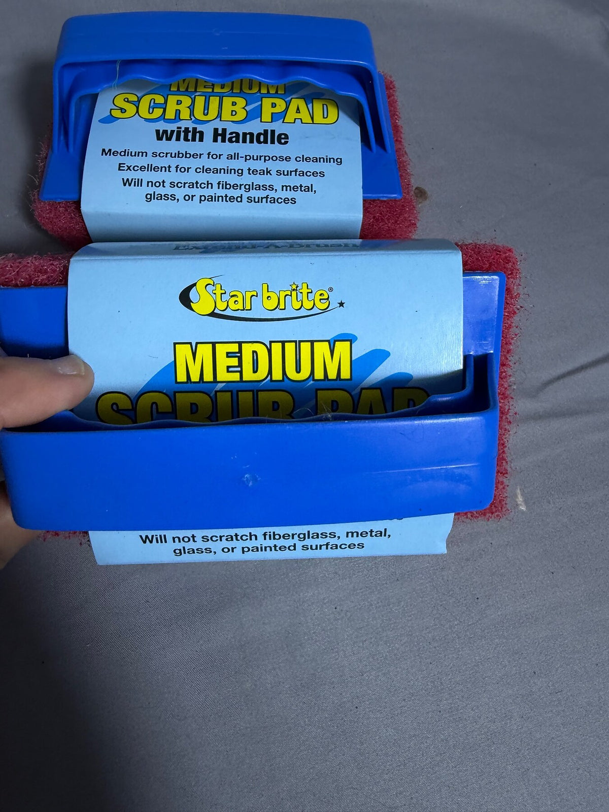 Starbrite Medium Scrub Pad with Handle Non-Scratch Cleaner 2-Pack photo 2