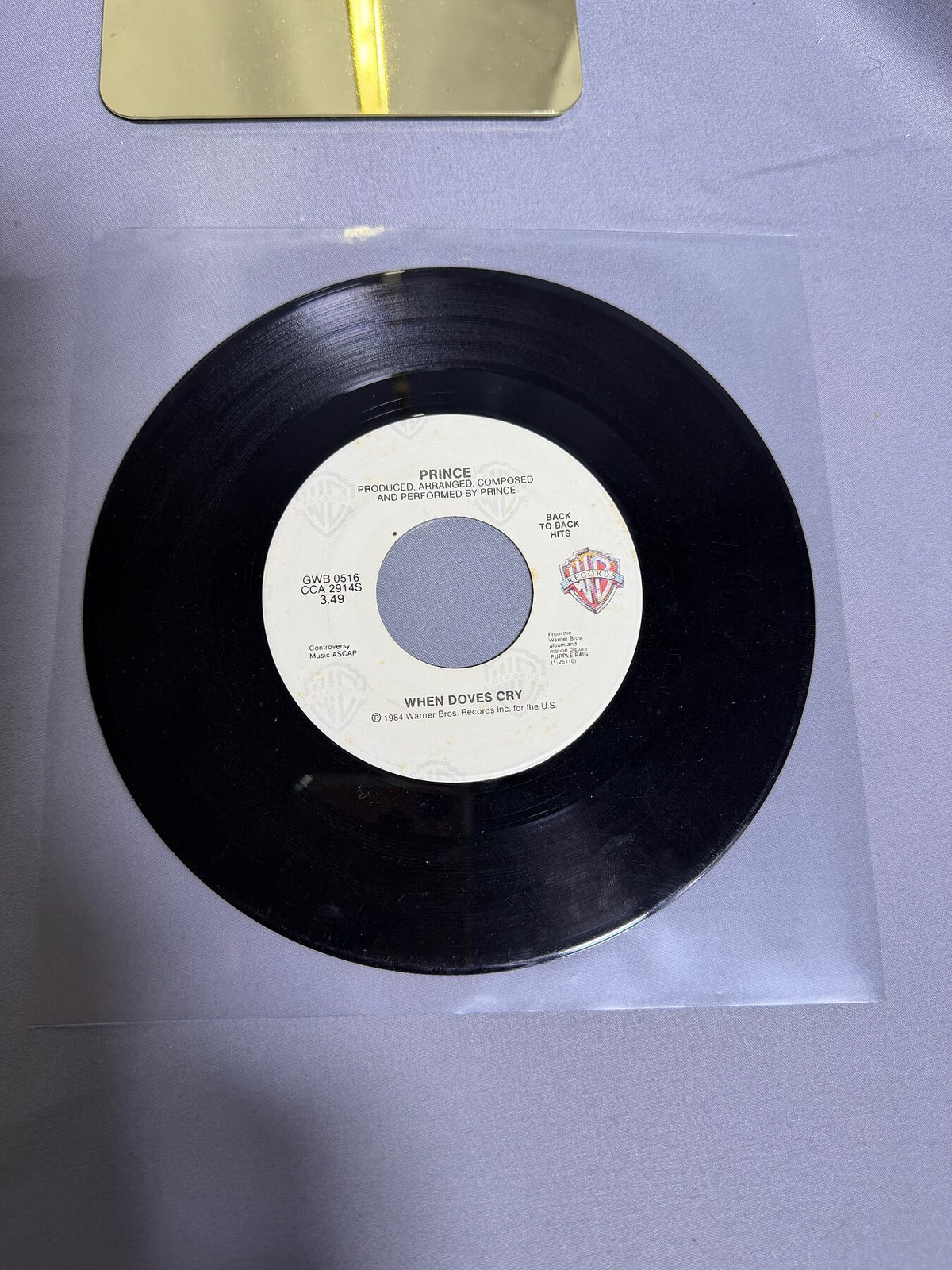 Vintage Prince & The Revolution Let's Go Crazy / When Doves Cry 45 RPM Vinyl photo 2