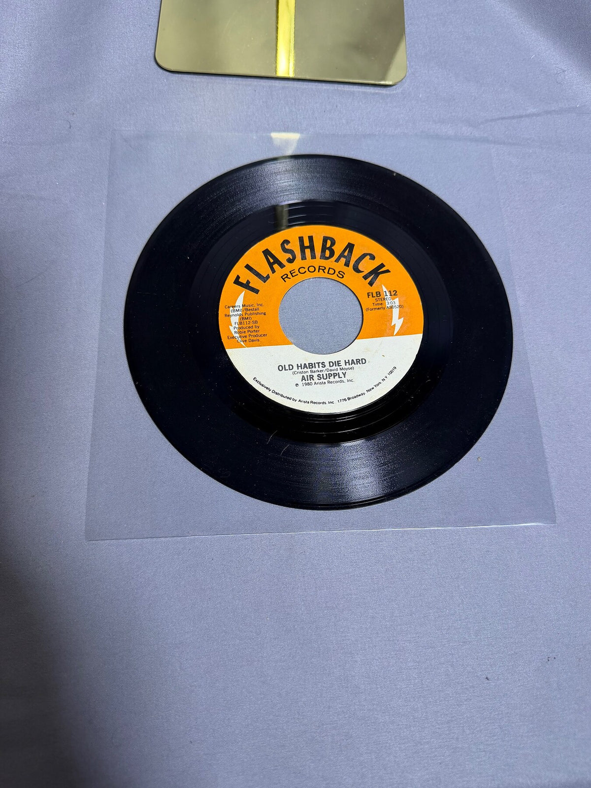 Vintage Air Supply All Out of Love / Old Habits Die Hard 7" Vinyl Single photo 2