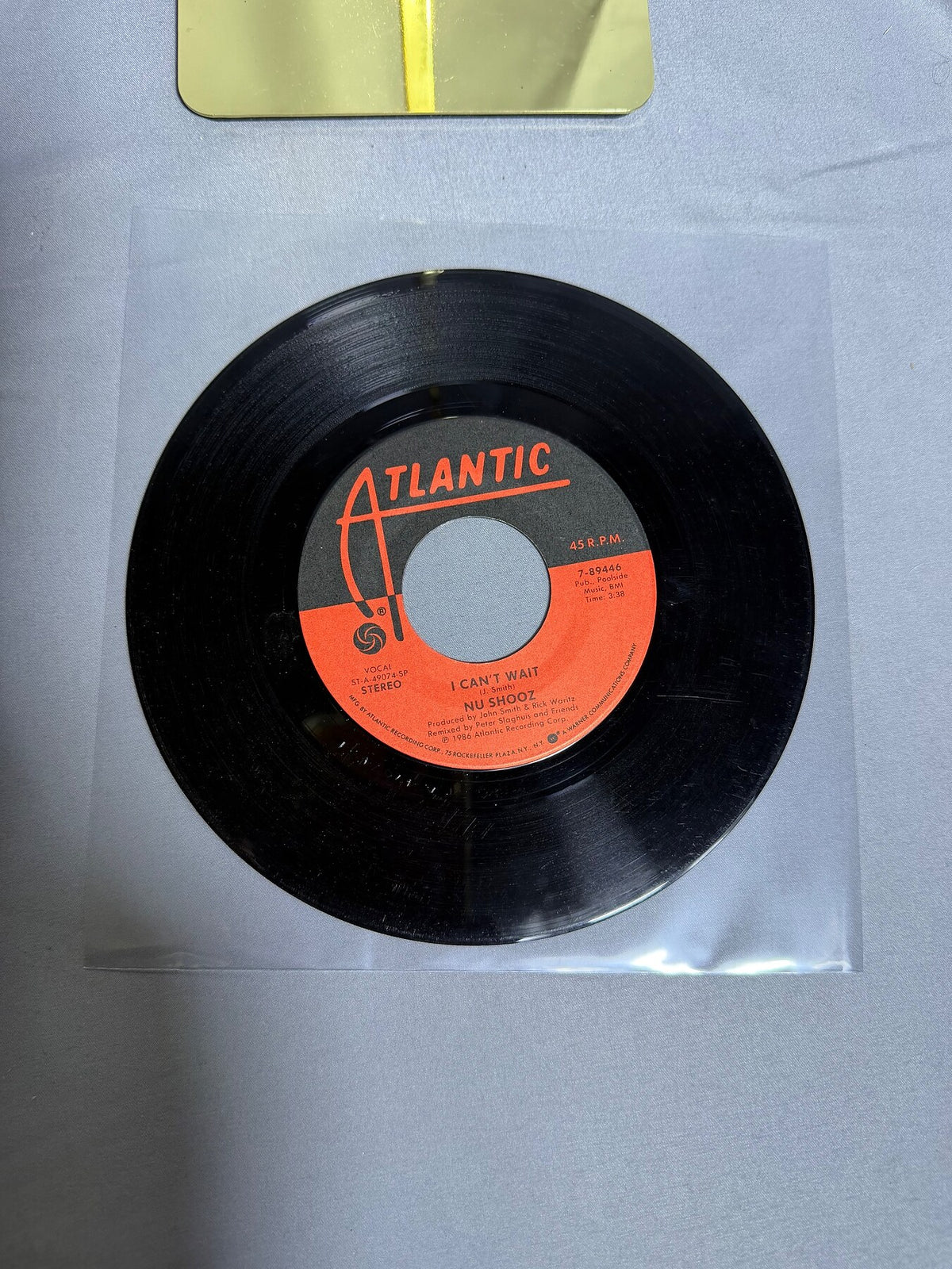 Vintage Nu Shooz Make Your Mind Up / I Can't Wait Atlantic 45 RPM Vinyl photo 2