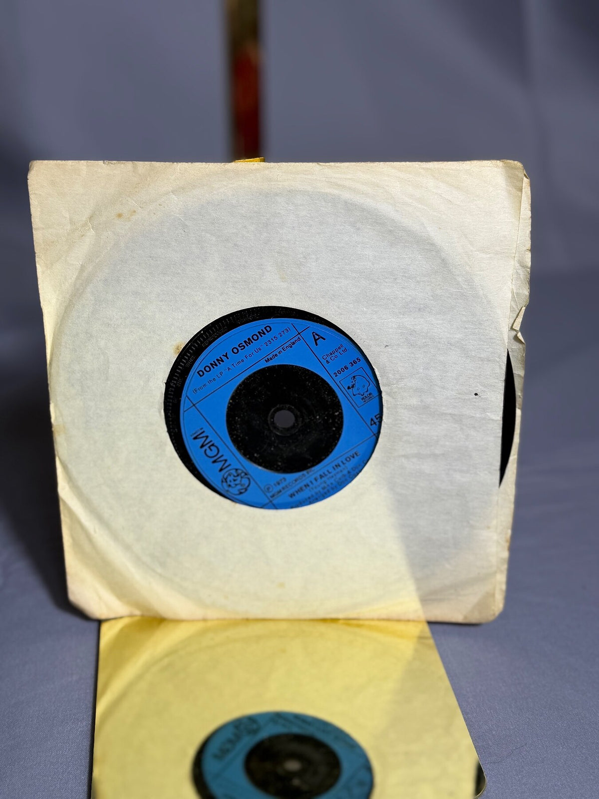 Vintage Donny Osmond 45 RPM Vinyl Single - When I Fall In Love / Are You photo 2