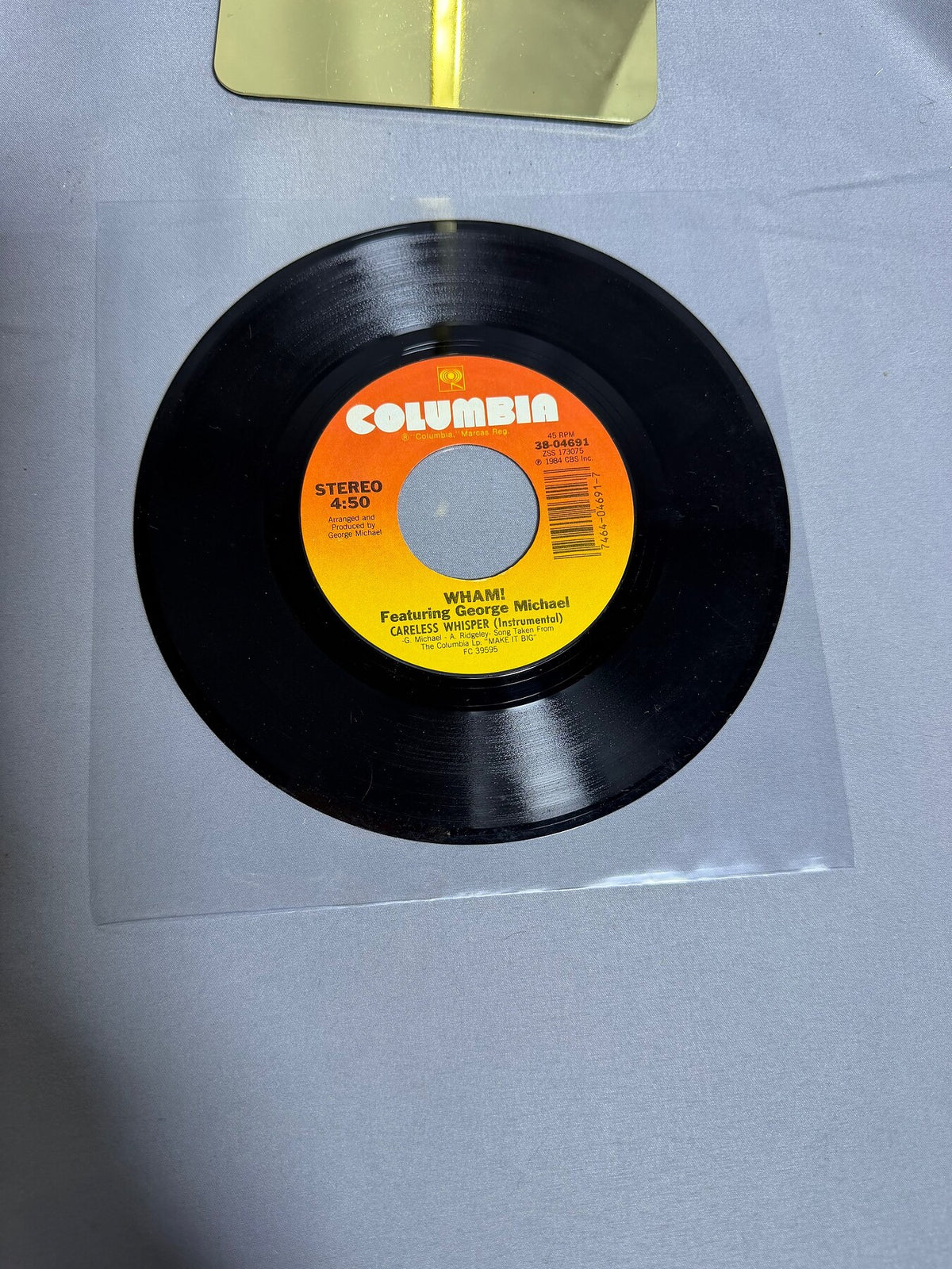Vintage Wham! Featuring George Michael - Careless Whisper 45 RPM Vinyl Single photo 2