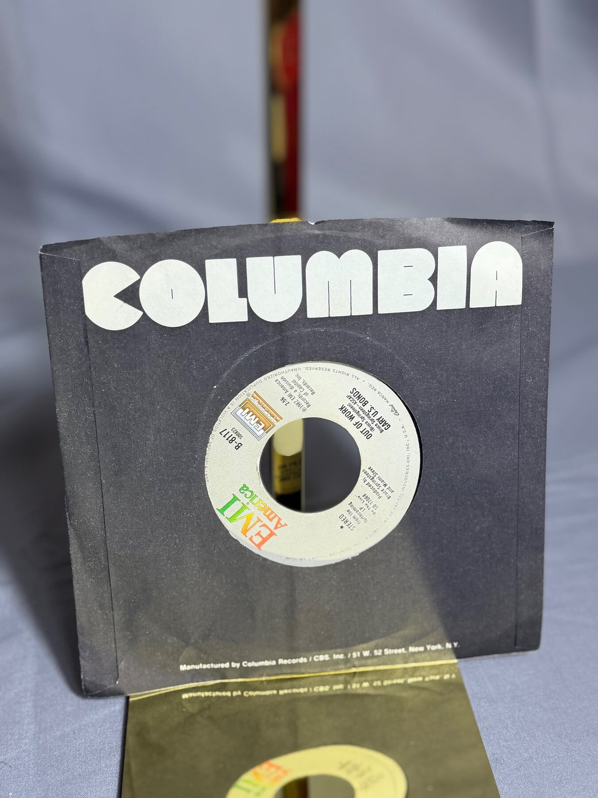 Vintage 1982 Gary U.S. Bonds 45 RPM Vinyl Single "Bring Her Back" EMI America photo 2