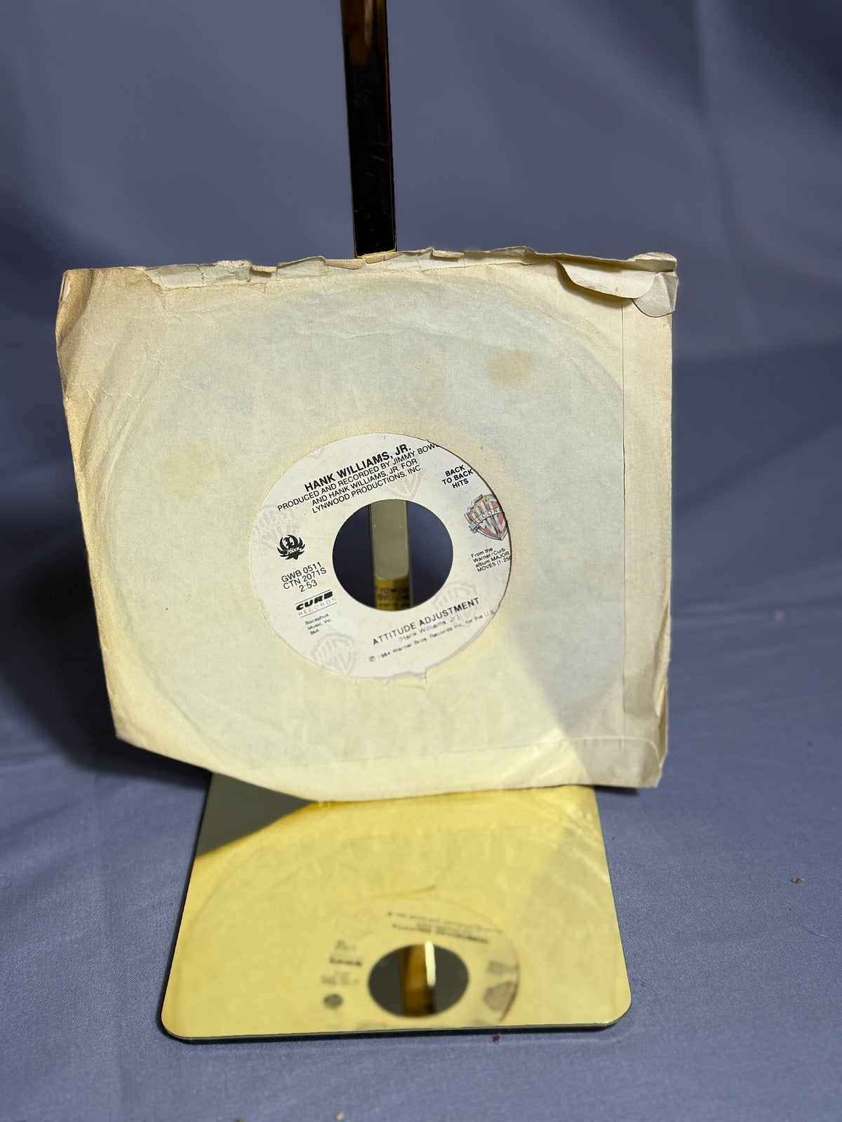 Vintage 1984 Hank Williams Jr. 7" Vinyl Single - Attitude Adjustment / All My photo 2