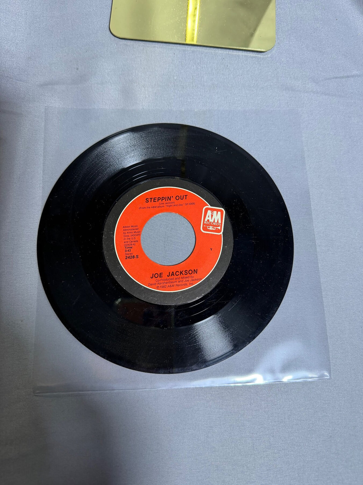 Vintage Joe Jackson Steppin' Out / Chinatown 45 RPM Vinyl Single 1982 A&M photo 2