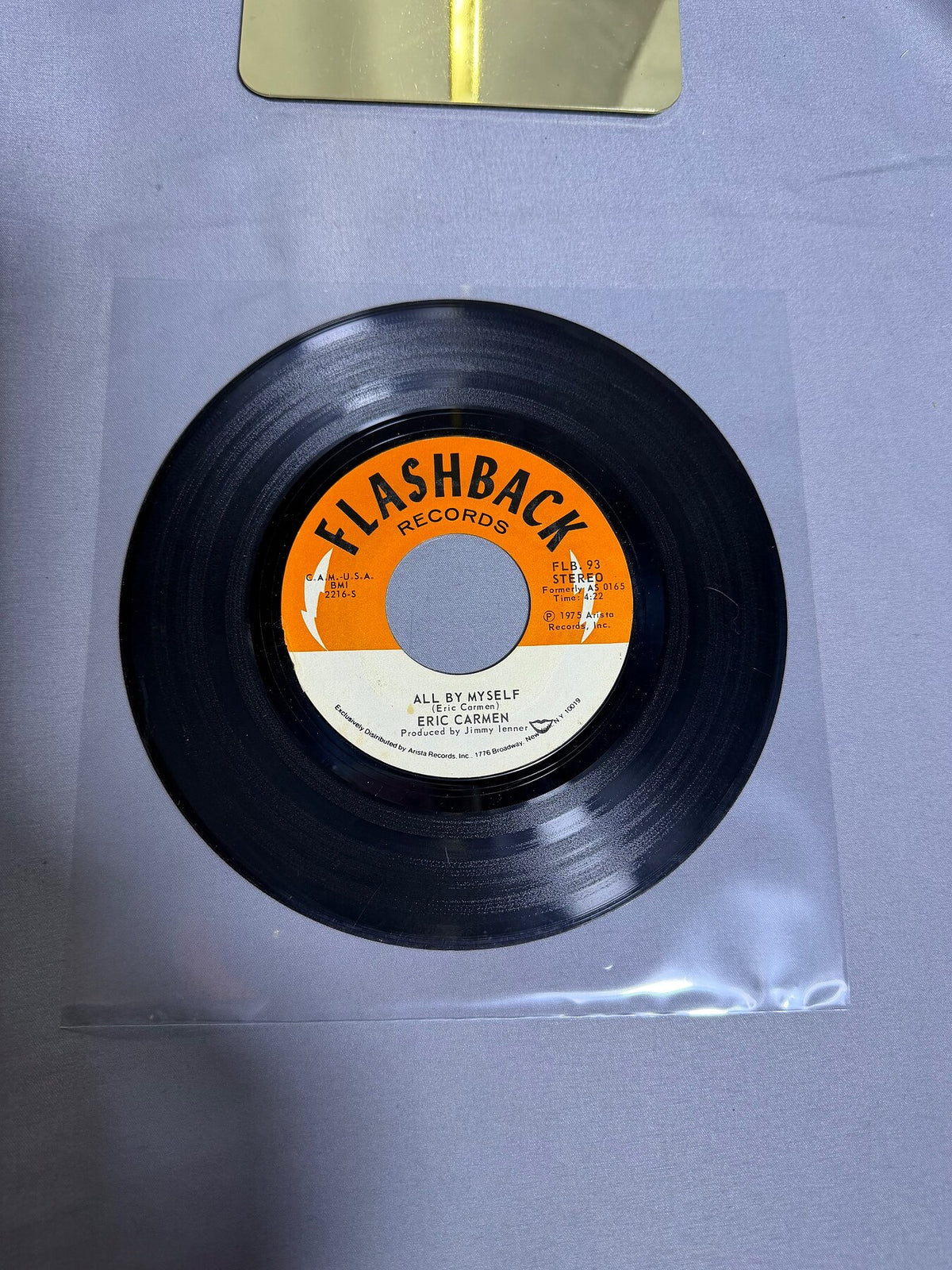 Vintage Eric Carmen 45 RPM Vinyl Single - All By Myself / Never Gonna Fall In photo 2