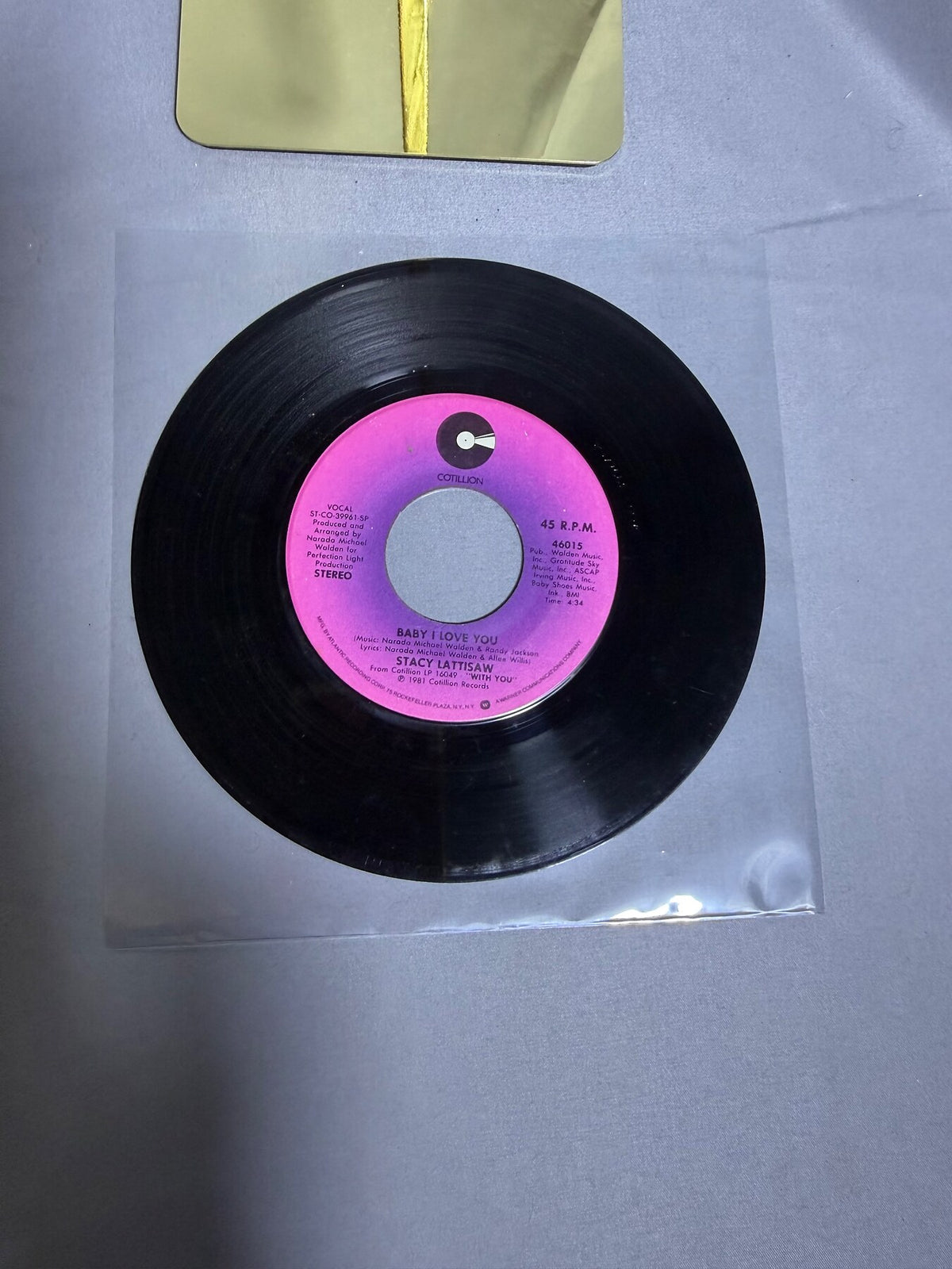 Vintage Stacy Lattisaw 45 RPM Vinyl Single Love On A Two Way Street 1981 photo 2