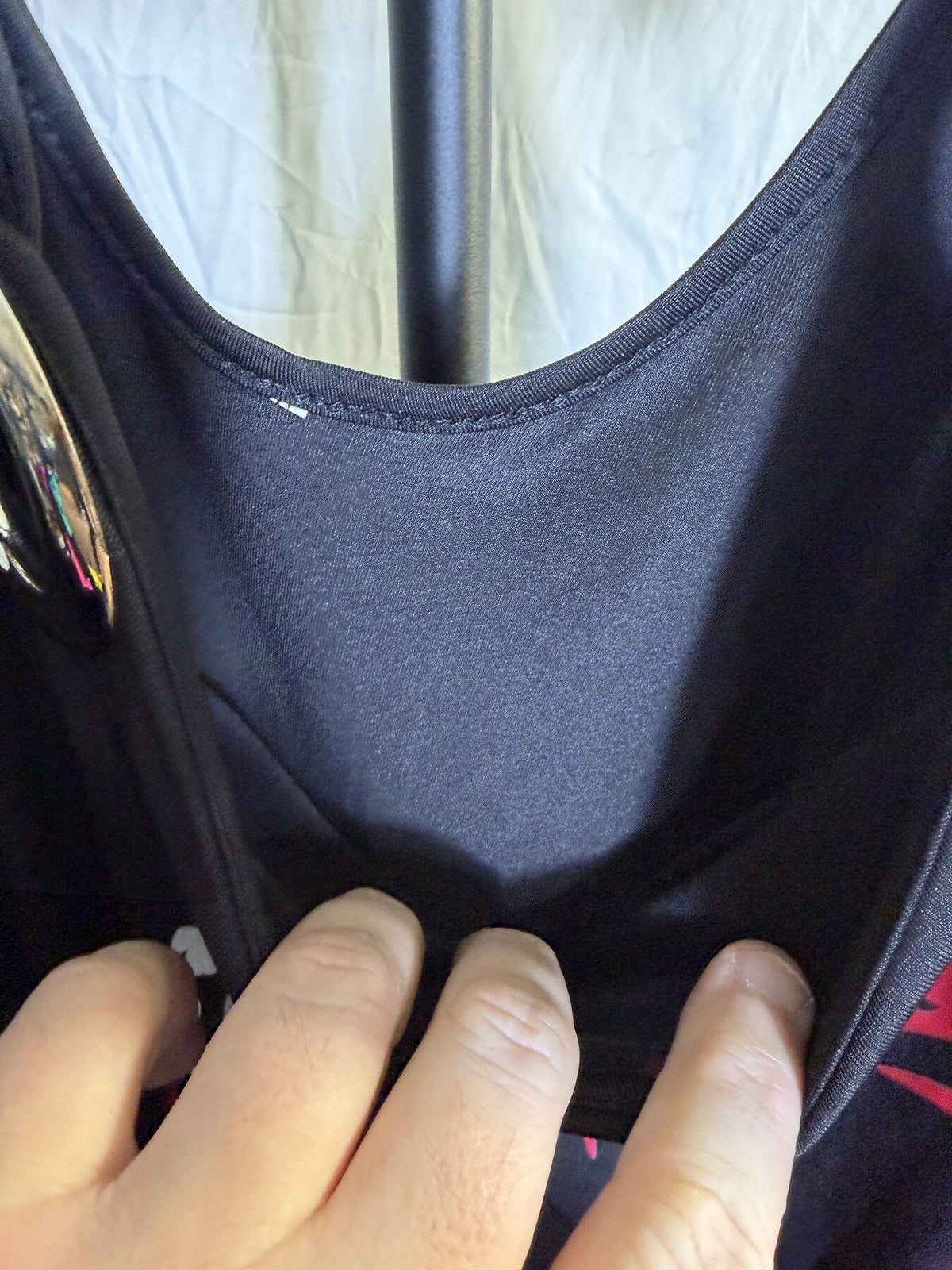 Women's Black Paw Print Heart O-Ring Strap Tank Top Tunic - Wormhole Thrift