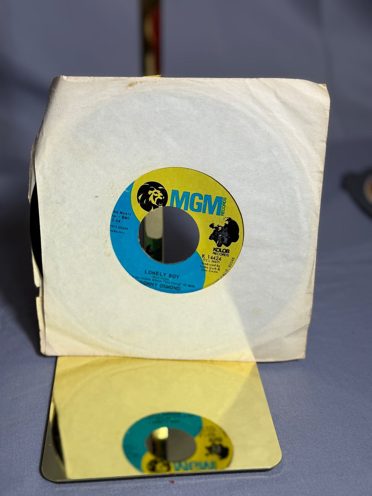 Vintage 1972 Donny Osmond 45 RPM Vinyl Single - Why / Lonely Boy MGM Kolob K photo 2