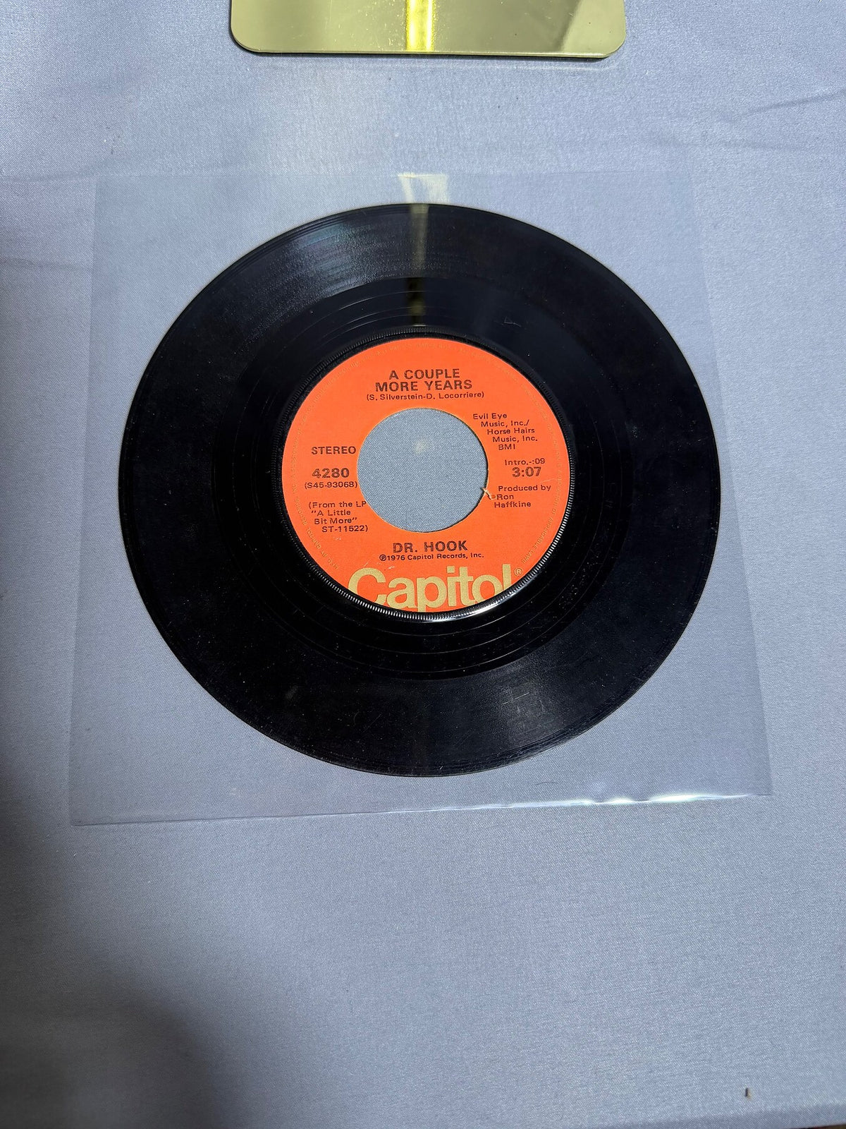 Vintage Dr. Hook A Little Bit More / A Couple More Years Capitol 45 RPM Vinyl photo 2