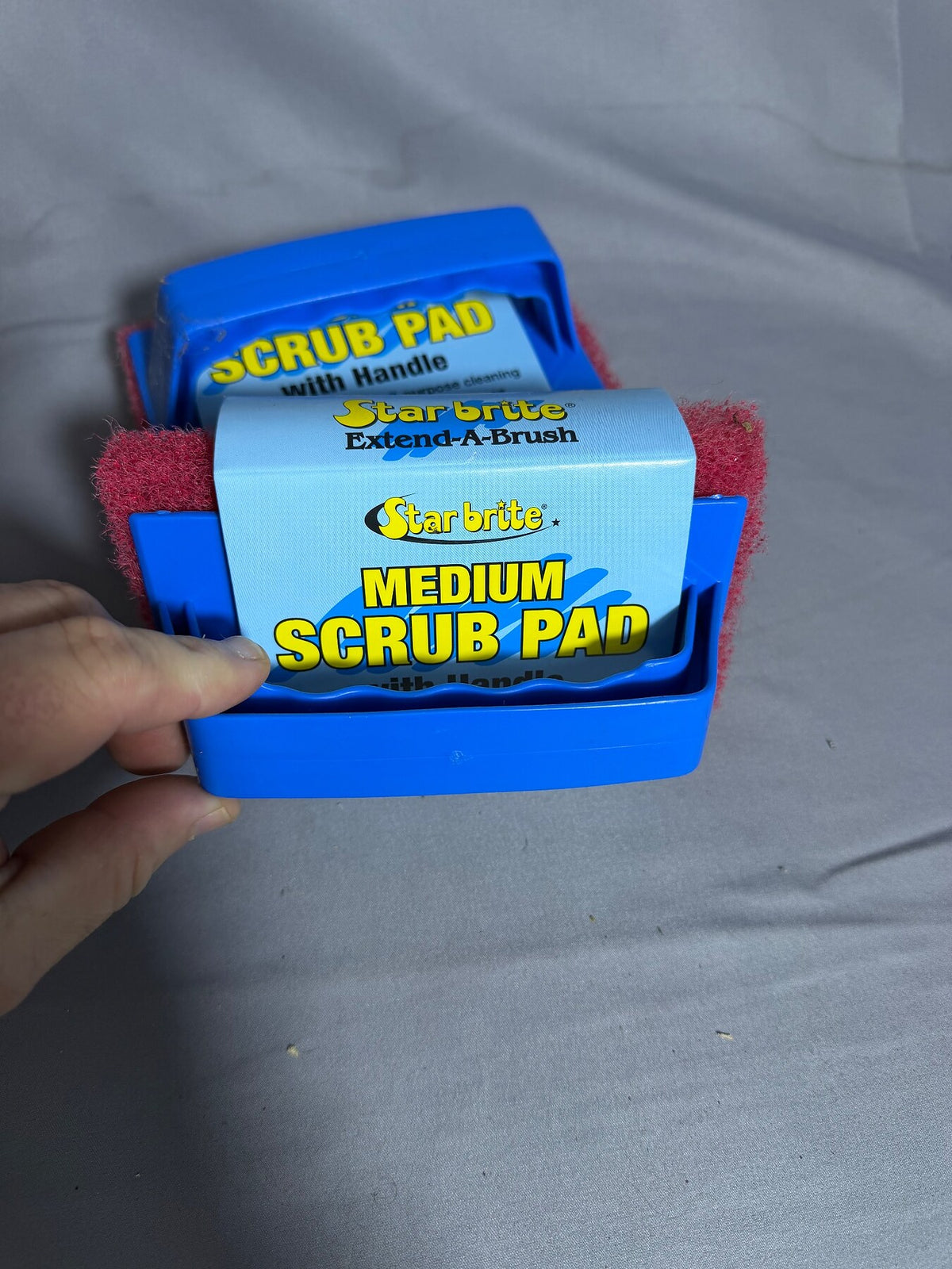 Star brite Medium Scrub Pad with Handle - 2-Pack Cleaning Tools photo 2