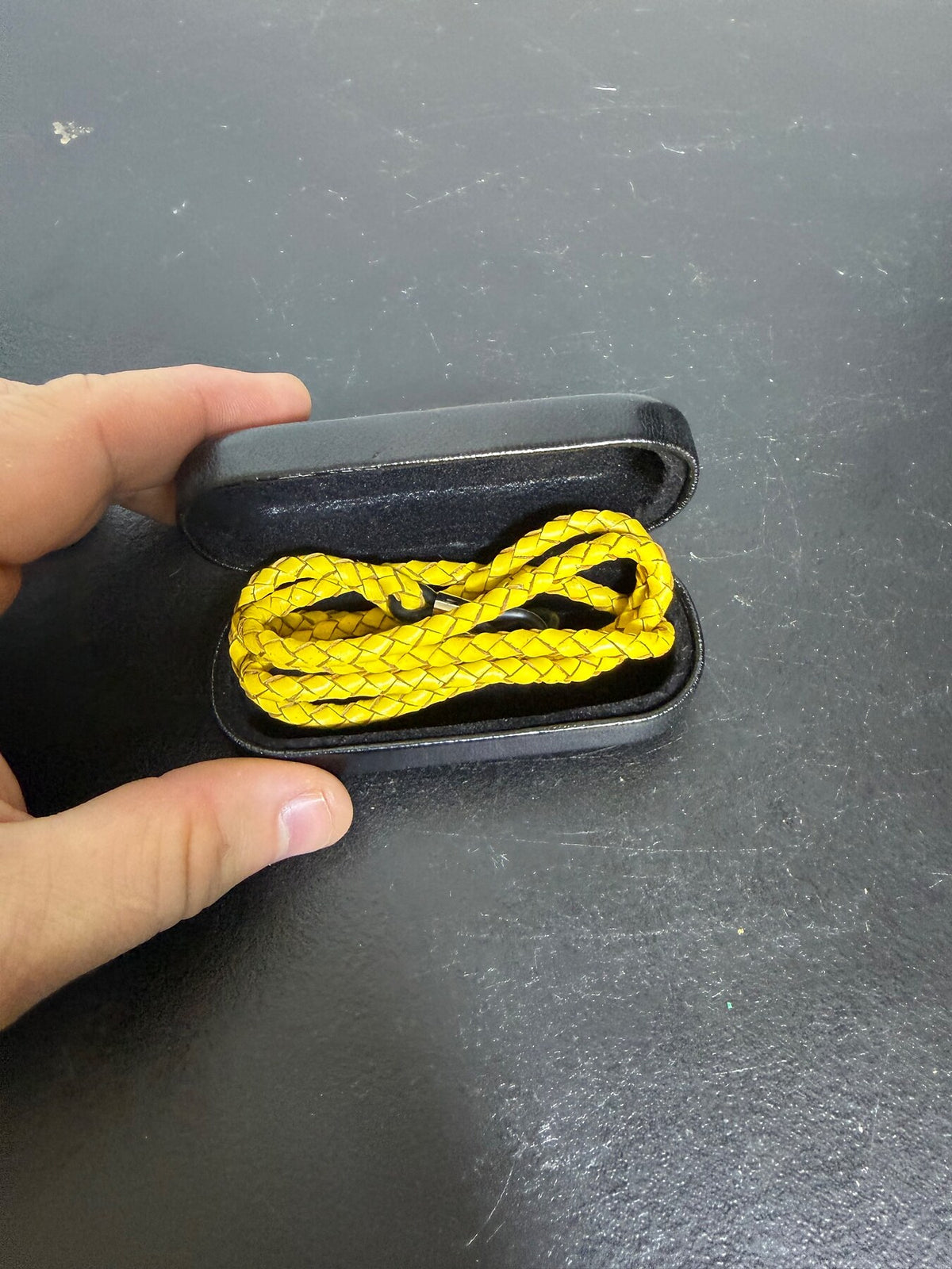 Eyebobs Yellow Braided Eyewear Retainer Cord with Black Case - Wormhole Thrift