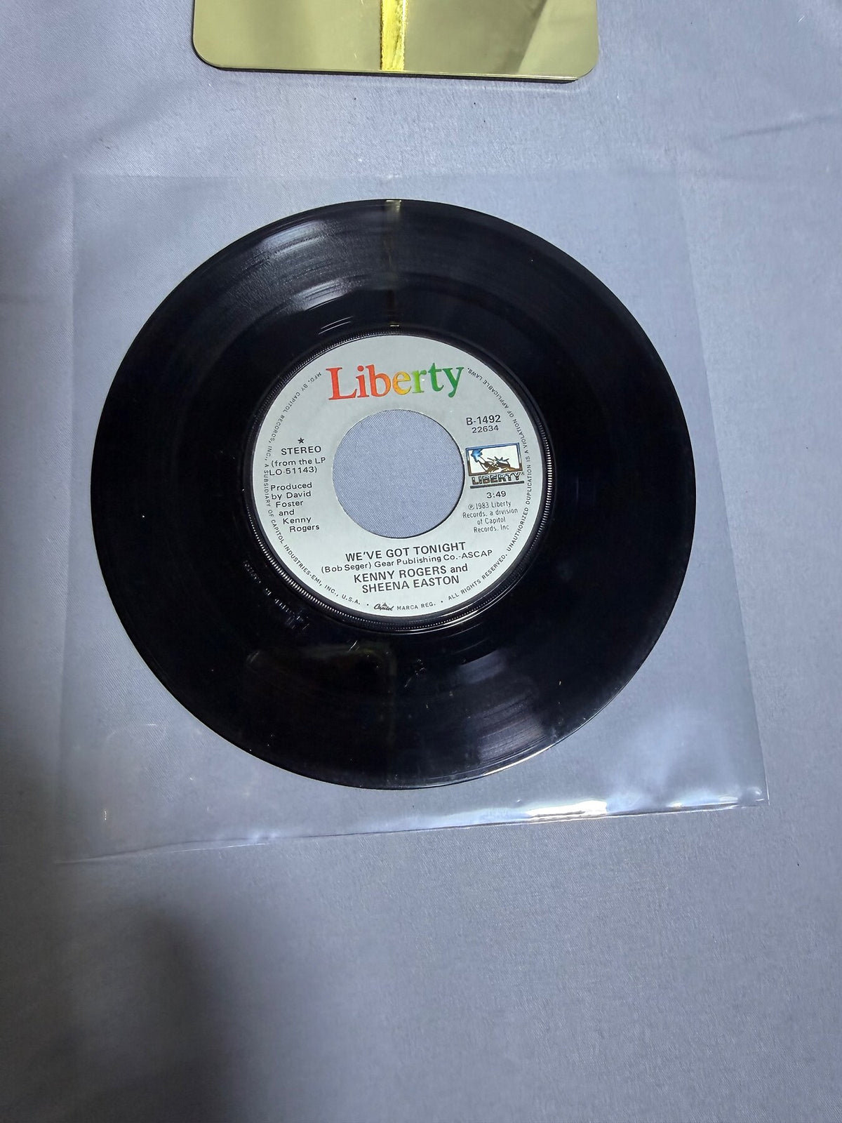 Vintage Kenny Rogers 45 RPM Vinyl Single We've Got Tonight You Are So photo 2