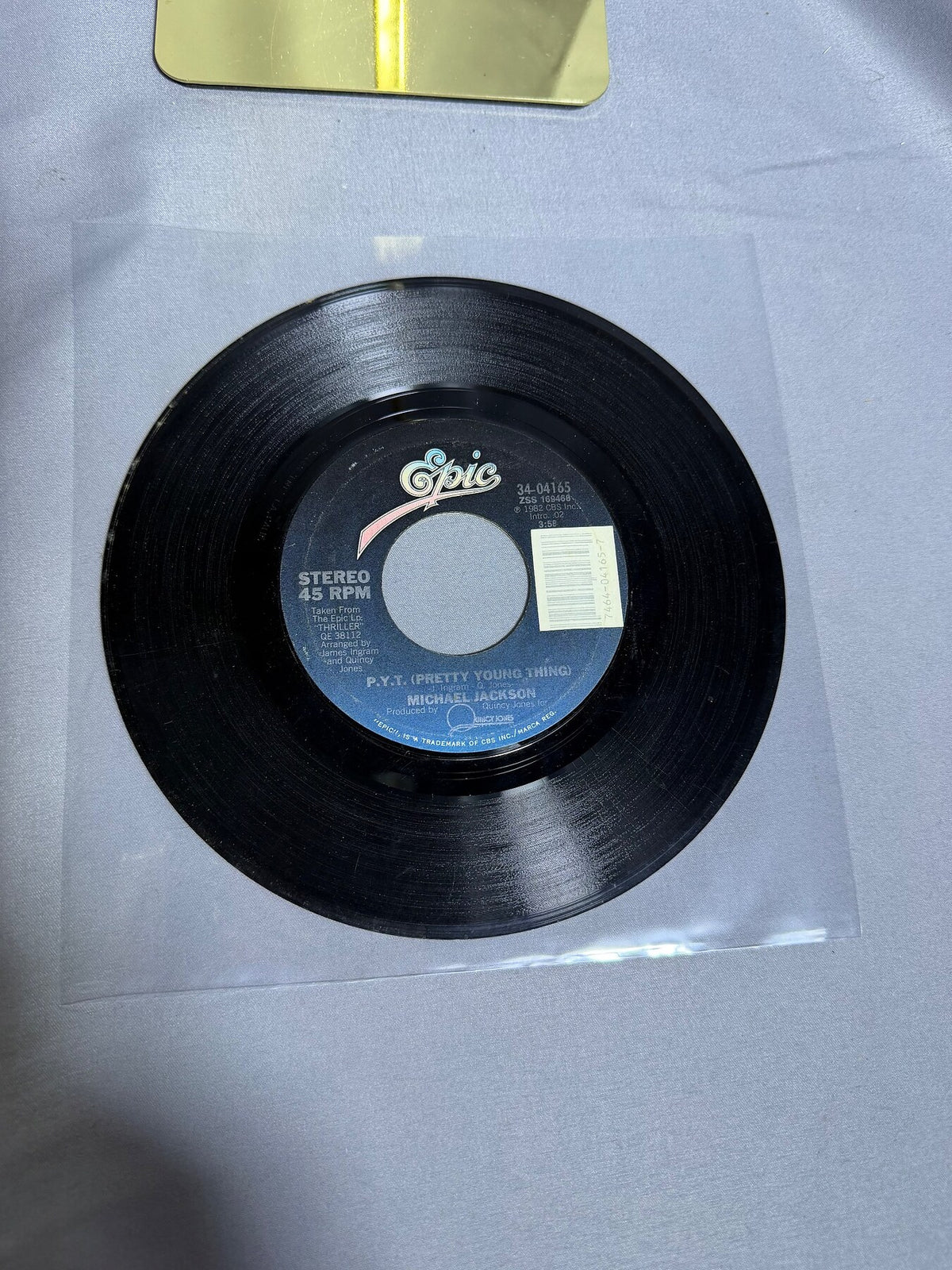 Vintage Michael Jackson P.Y.T. / The Jacksons Working Day & Night 45 RPM Vinyl photo 2