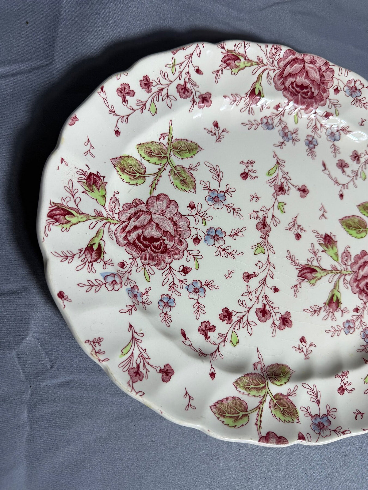 Vintage Johnson Bros Rose Chintz Oval Serving Platter photo 2