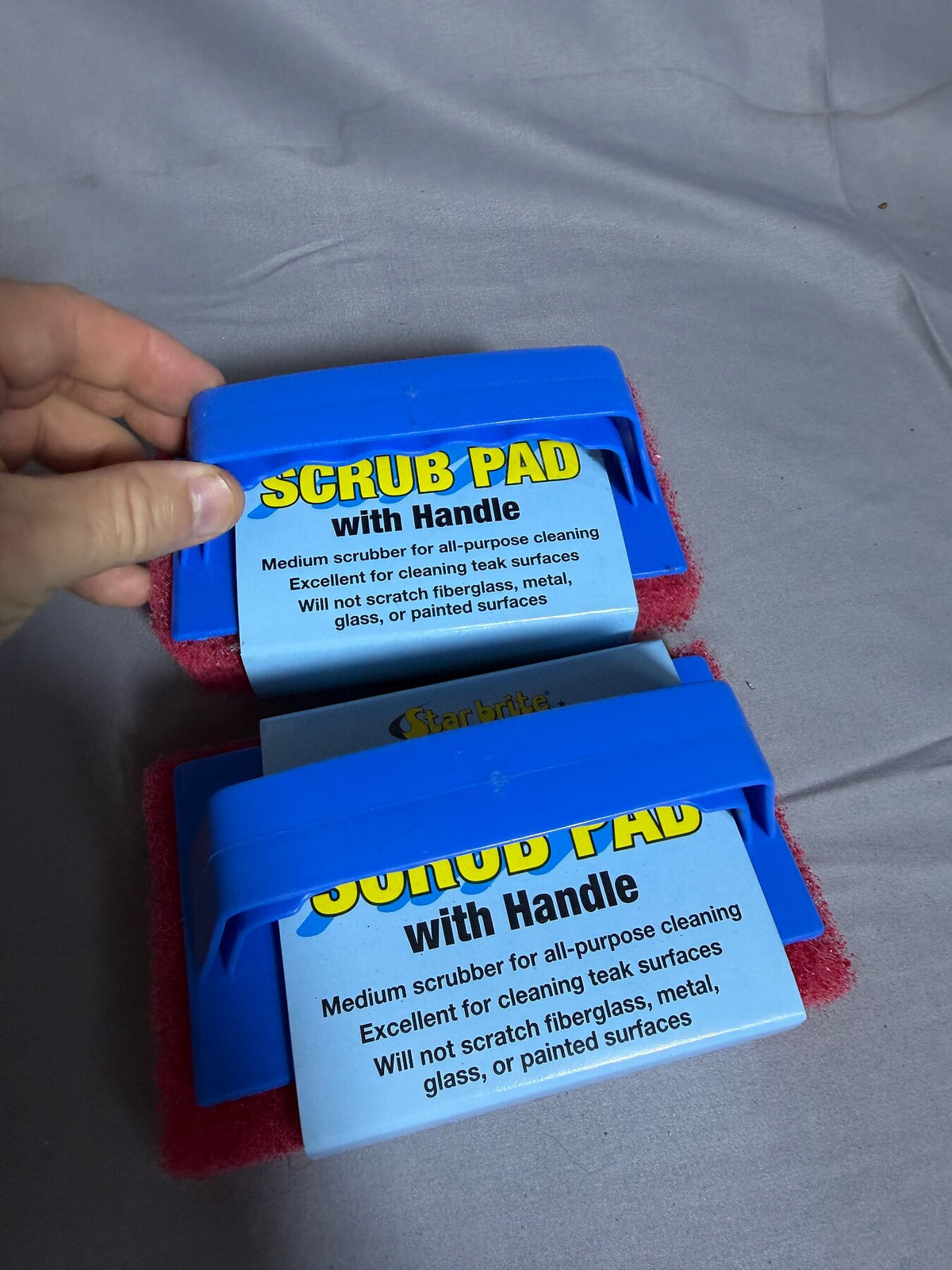 Star brite Medium Scrub Pad with Handle All-Purpose Cleaning Tool photo 2