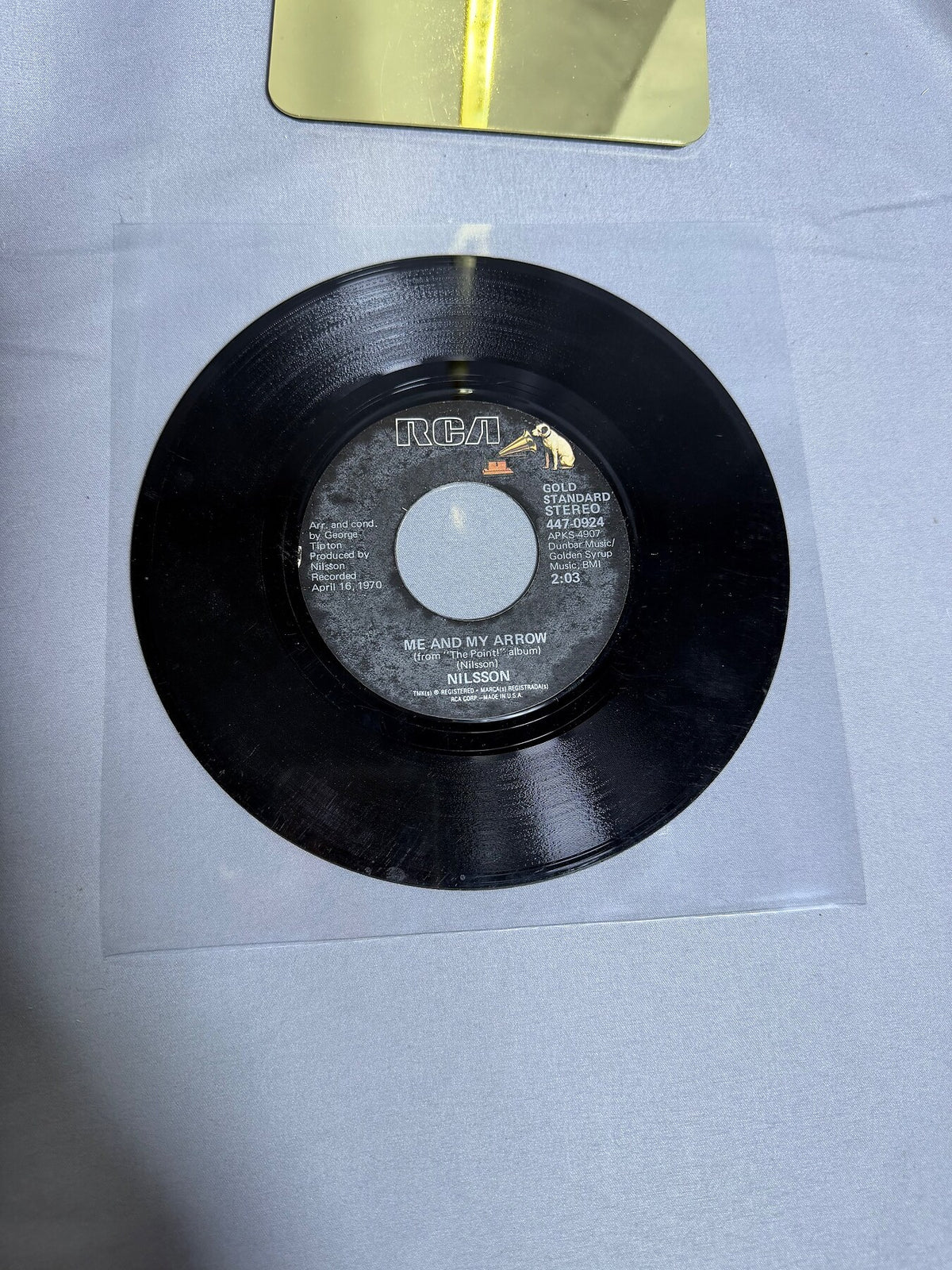 Vintage RCA Nilsson 45 RPM Vinyl Single - Without You / Me and My Arrow photo 2