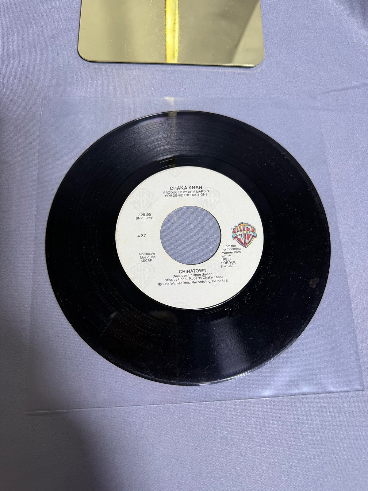 Vintage Chaka Khan I Feel For You 7" Vinyl 45 RPM Single 1984 Warner Bros photo 2