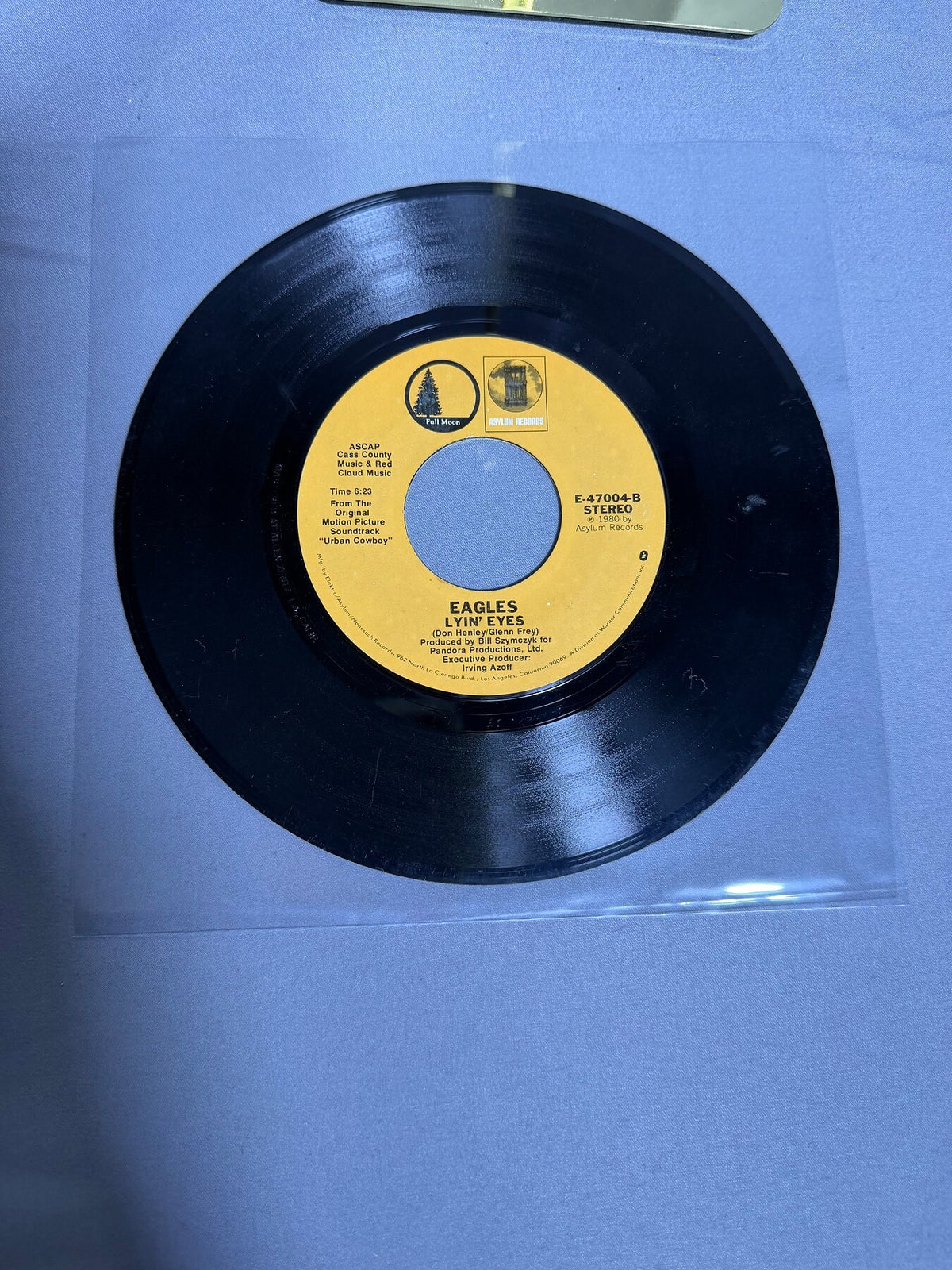 Vintage Urban Cowboy Soundtrack 7" Vinyl Single Johnny Lee Eagles 1980 photo 2