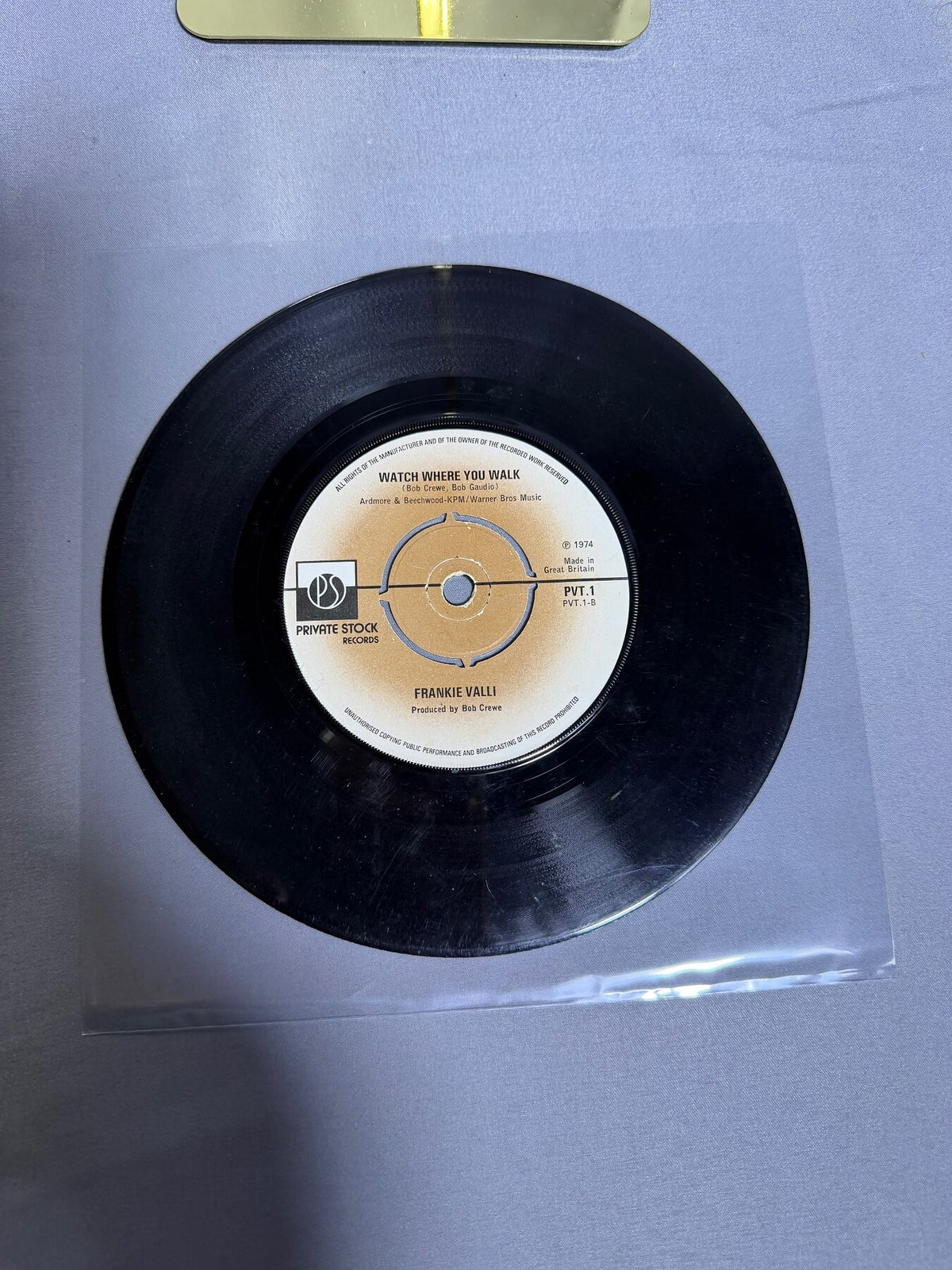 Vintage Frankie Valli 7" Vinyl Single My Eyes Adored You Private Stock 1974 photo 2