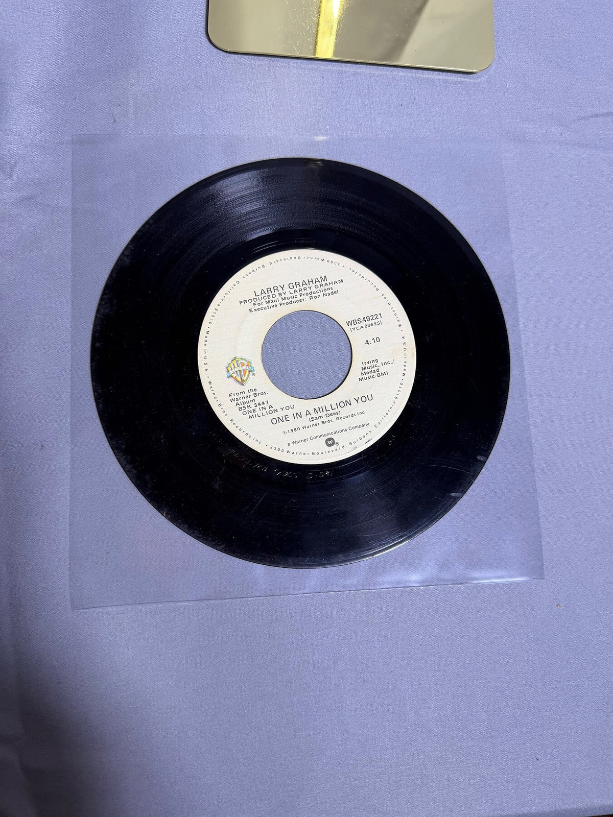 Vintage Larry Graham 45 RPM Vinyl Single The Entertainer / One in a Million You photo 2