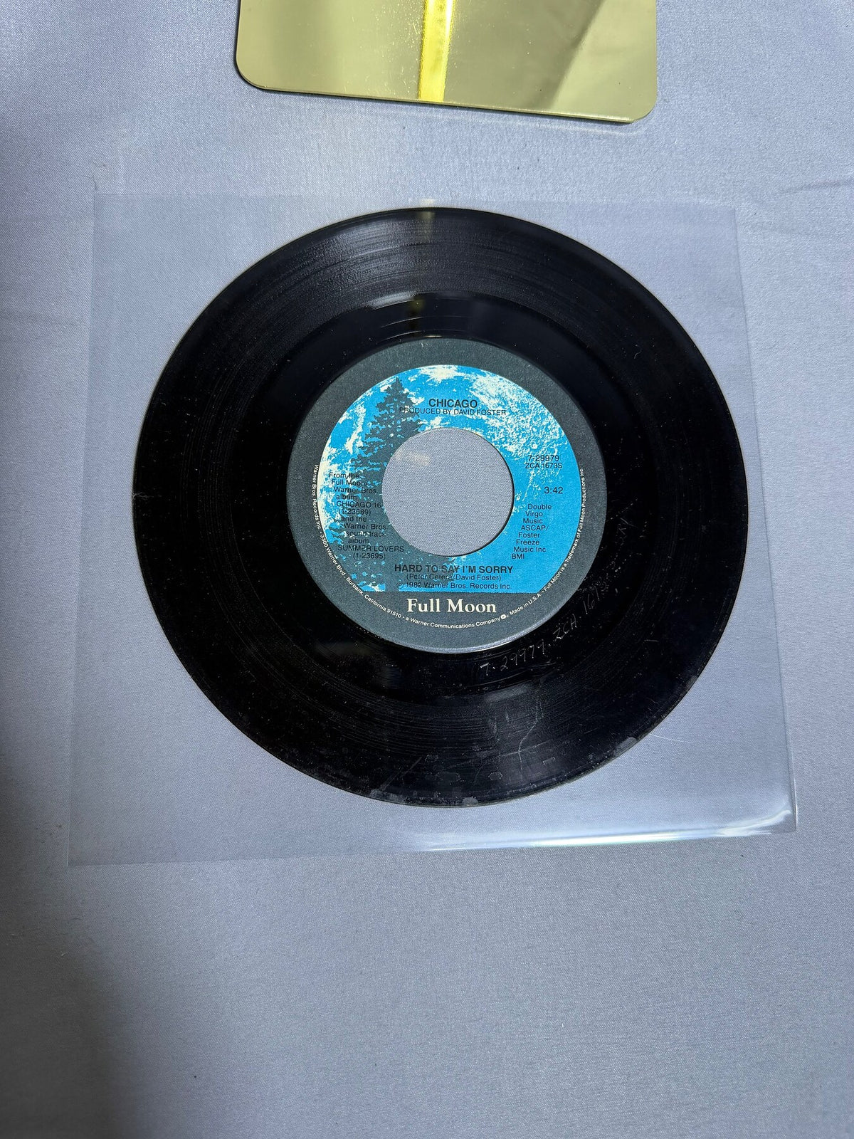 Vintage Chicago 7" Vinyl Single - Hard to Say I'm Sorry / Sonny Think Twice 1982 photo 2