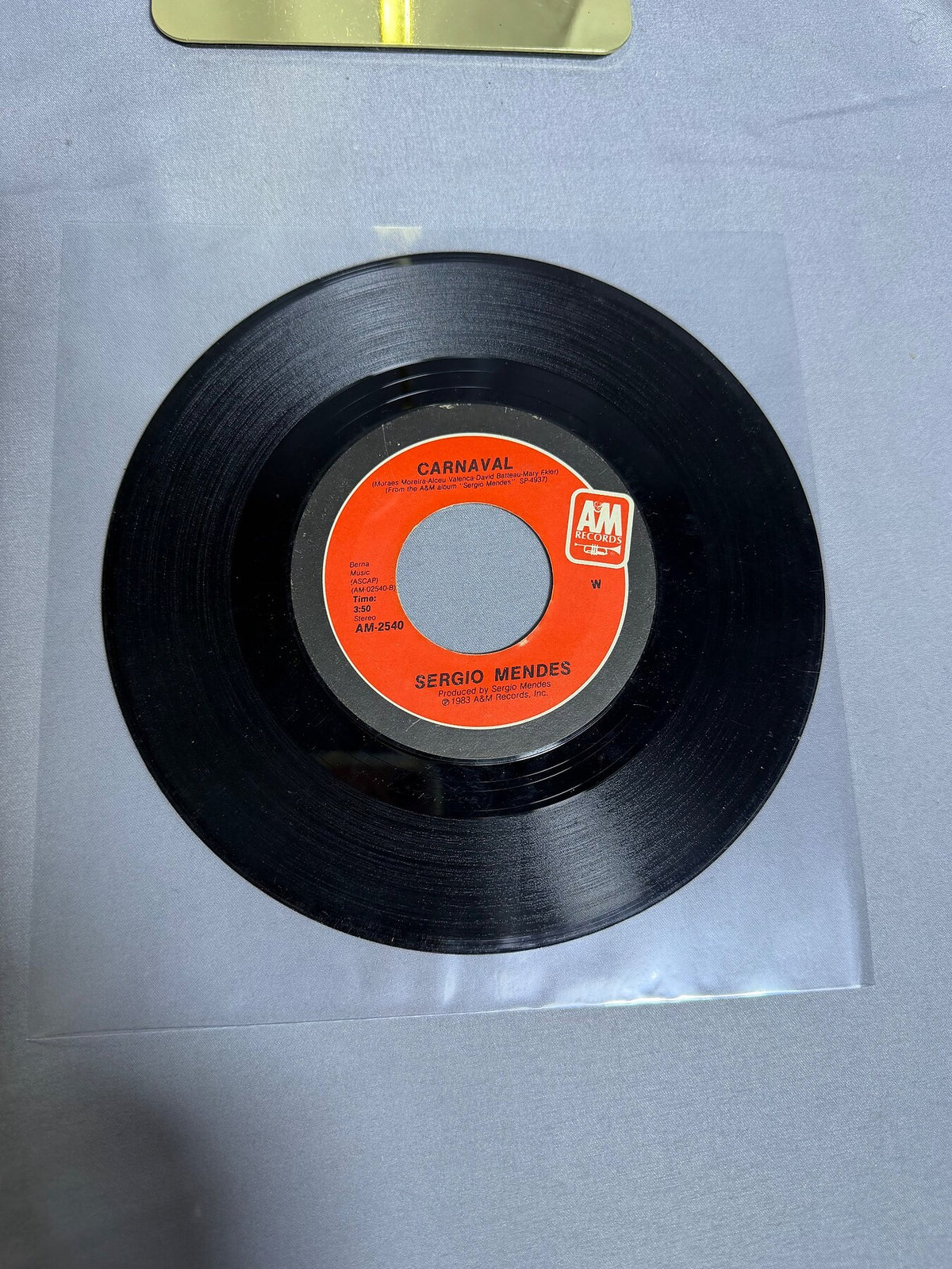 Vintage Sergio Mendes Never Gonna Let You Go Carnaval 7" Vinyl 45 RPM photo 2
